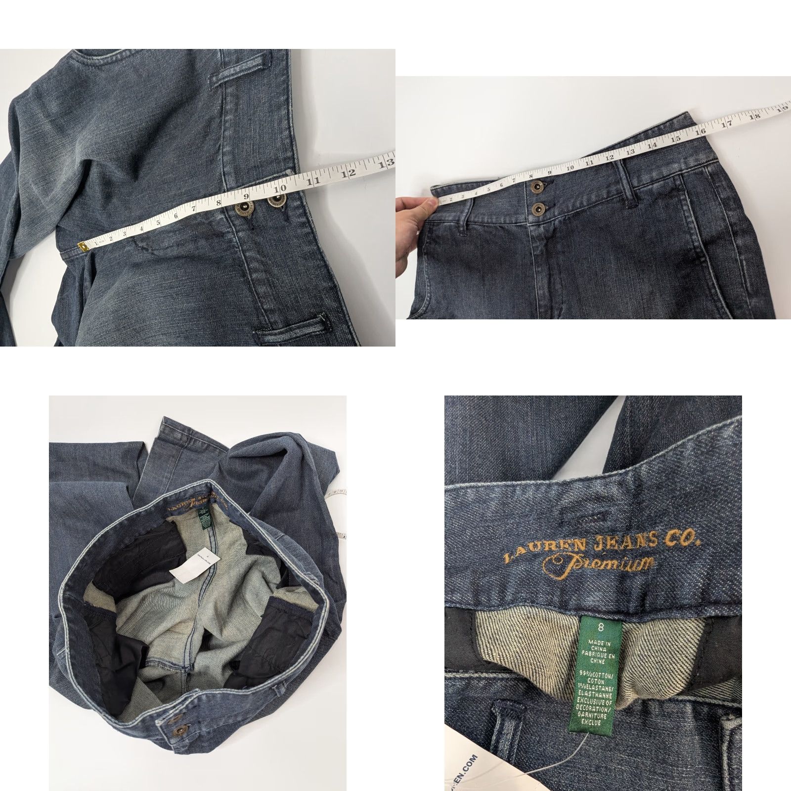 Ralph Lauren VINTAGE Lauren Ralph Lauren Wide Leg Jeans Women's Size 8 Denim Blue 8 Y2K Size 30" / US 8 / IT 44 - 8 Thumbnail