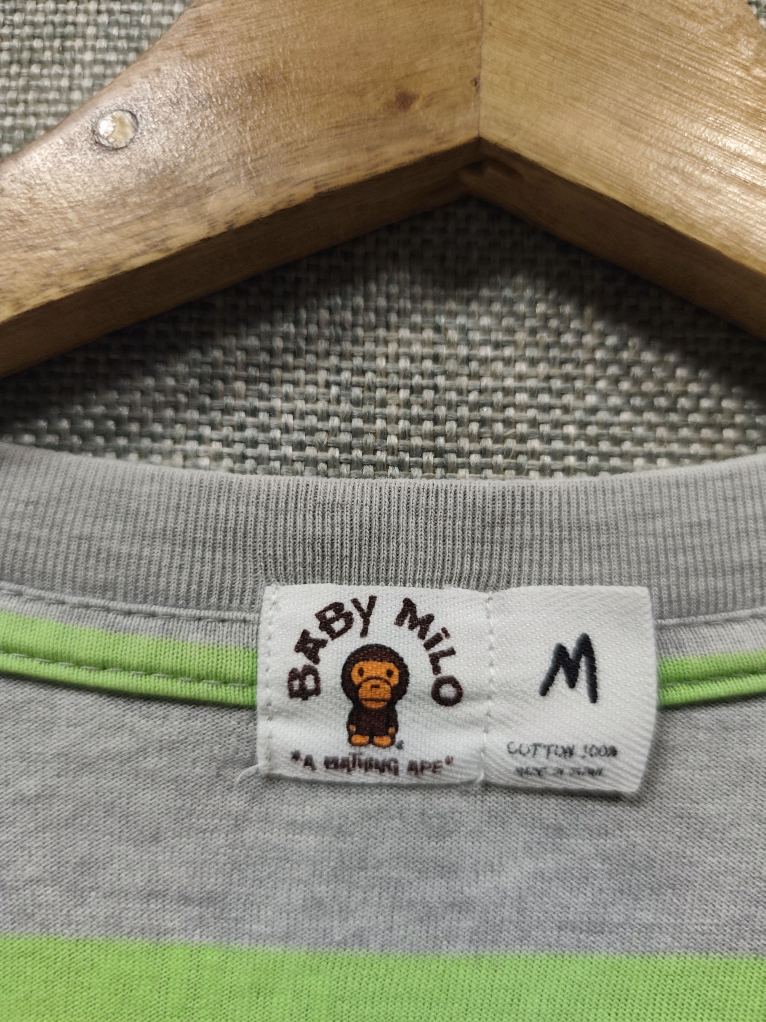 Bape Baby Milo Striped Long Sleeve Shirt Size US M / EU 48-50 / 2 - 5 Thumbnail