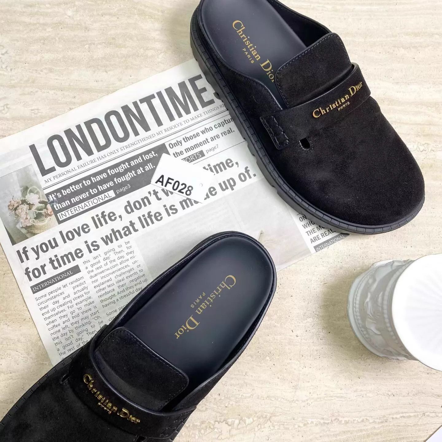 Dior DIOR Boy Black Cowhide Split Mule 36D 98 AF028 Size US 5.5 / IT 35.5 - 3 Thumbnail