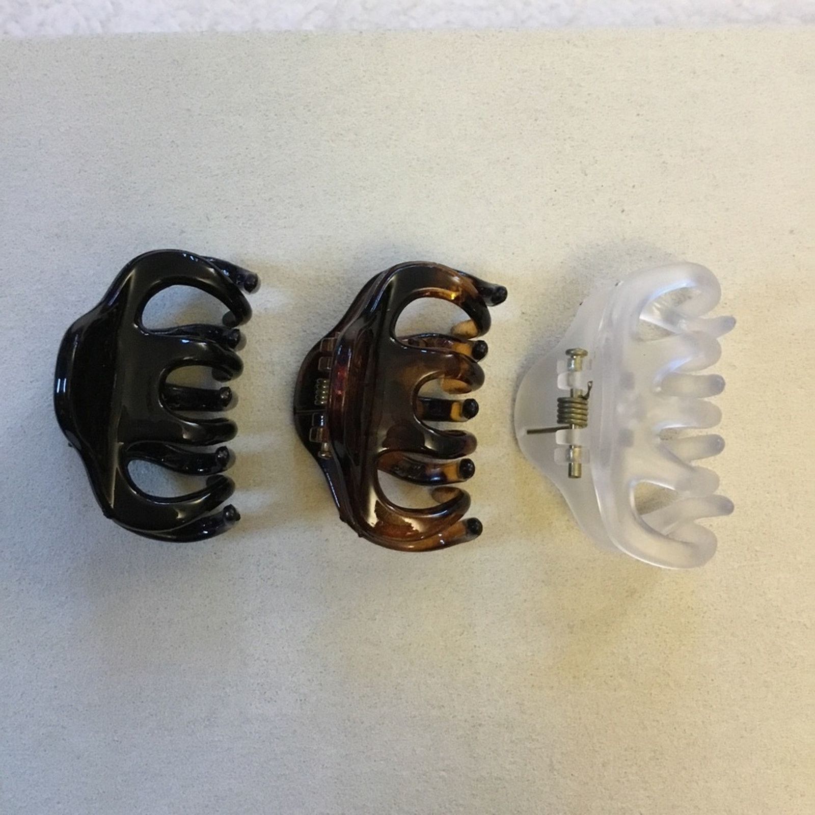 Other White Brown & Black Mini Claw Clips - Set of 3 Size ONE SIZE - 5 Thumbnail