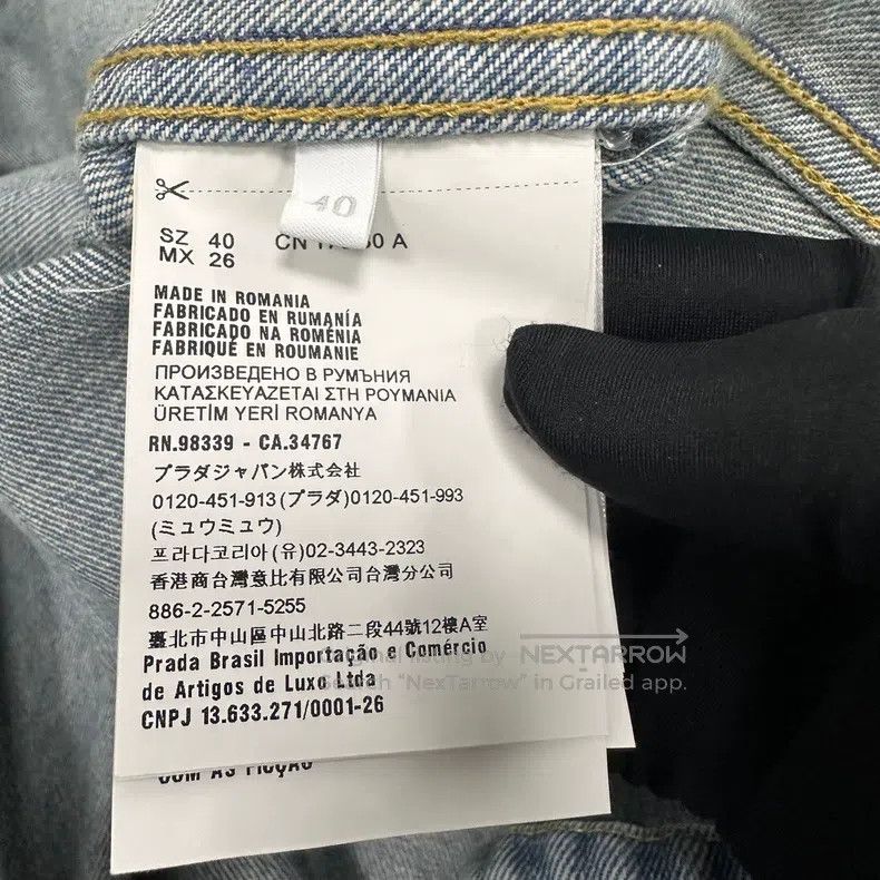 Prada Prada Blue logo denim A-shaped suspender dress Size XS / US 0-2 / IT 36-38 - 4 Thumbnail