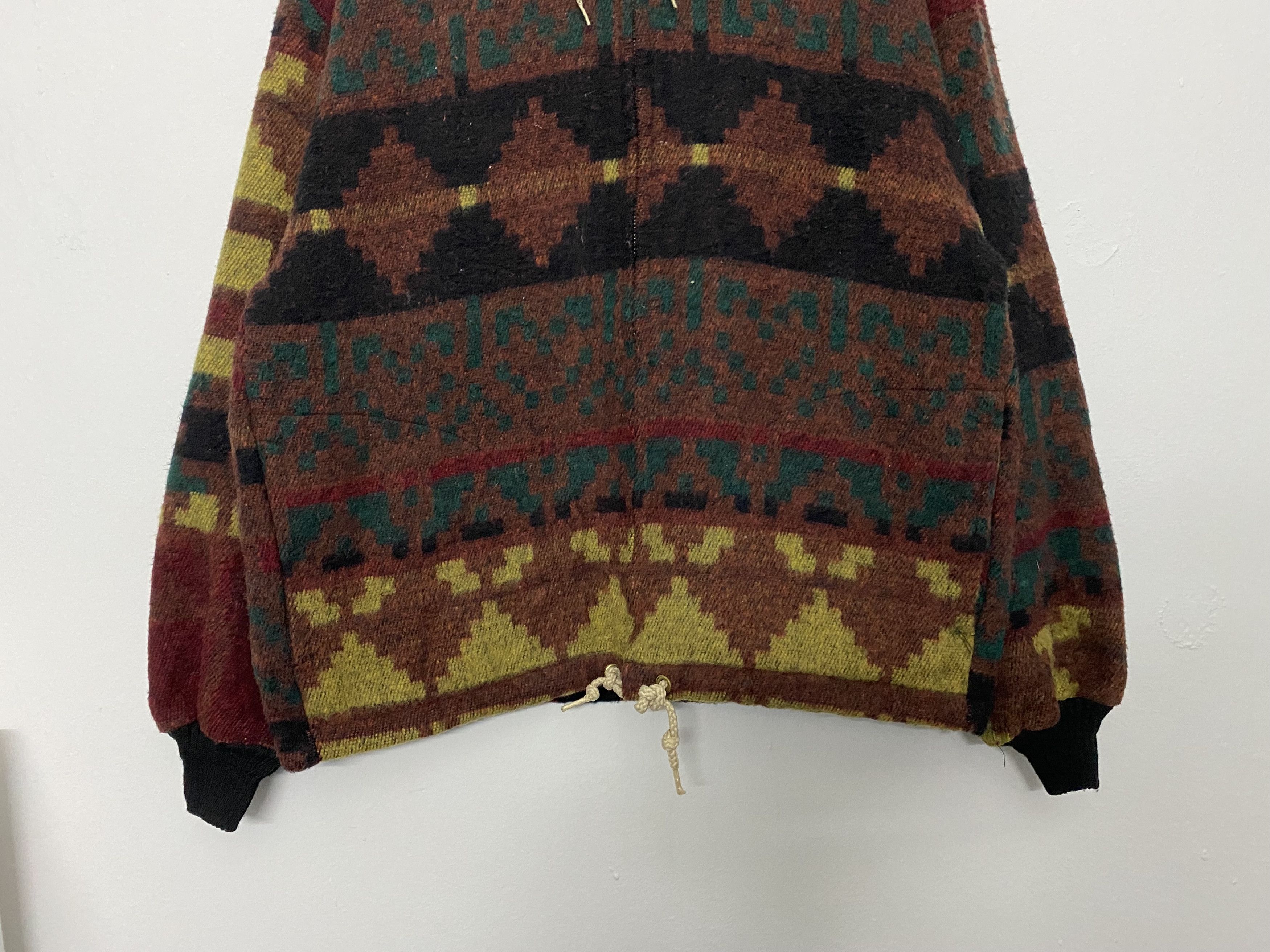 Vintage VINTAGE 80s Crafted Pride USA Wool Shaggy Navajo Jacket Size US M / EU 48-50 / 2 - 4 Thumbnail