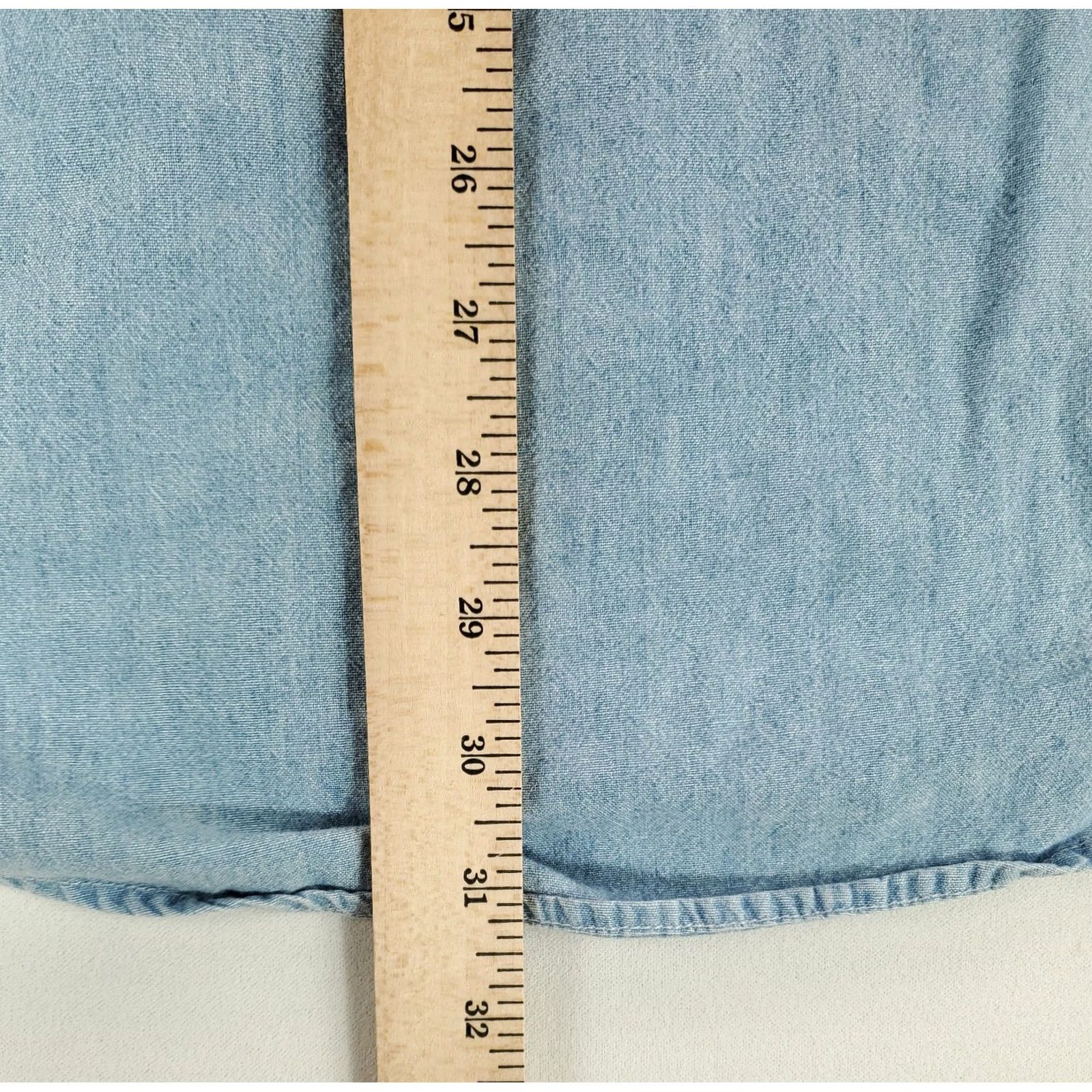Chaps Chaps Shirt Denim Chambray USA Flag Blue Button Down Short Sleeve Mens XXL Shirt Size US XXL / EU 58 / 5 - 6 Thumbnail