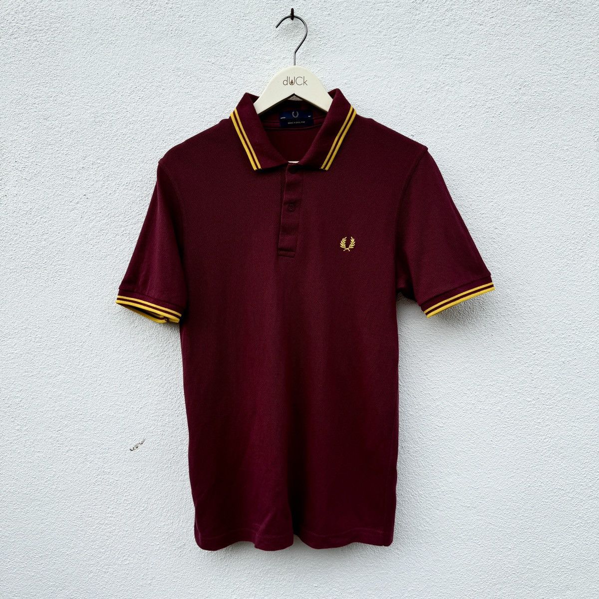 Other FRED PERRY 'M12' Classic Twin Tapped Maroon Polo Tee ENGLAND Size US M / EU 48-50 / 2 - 1 Thumbnail