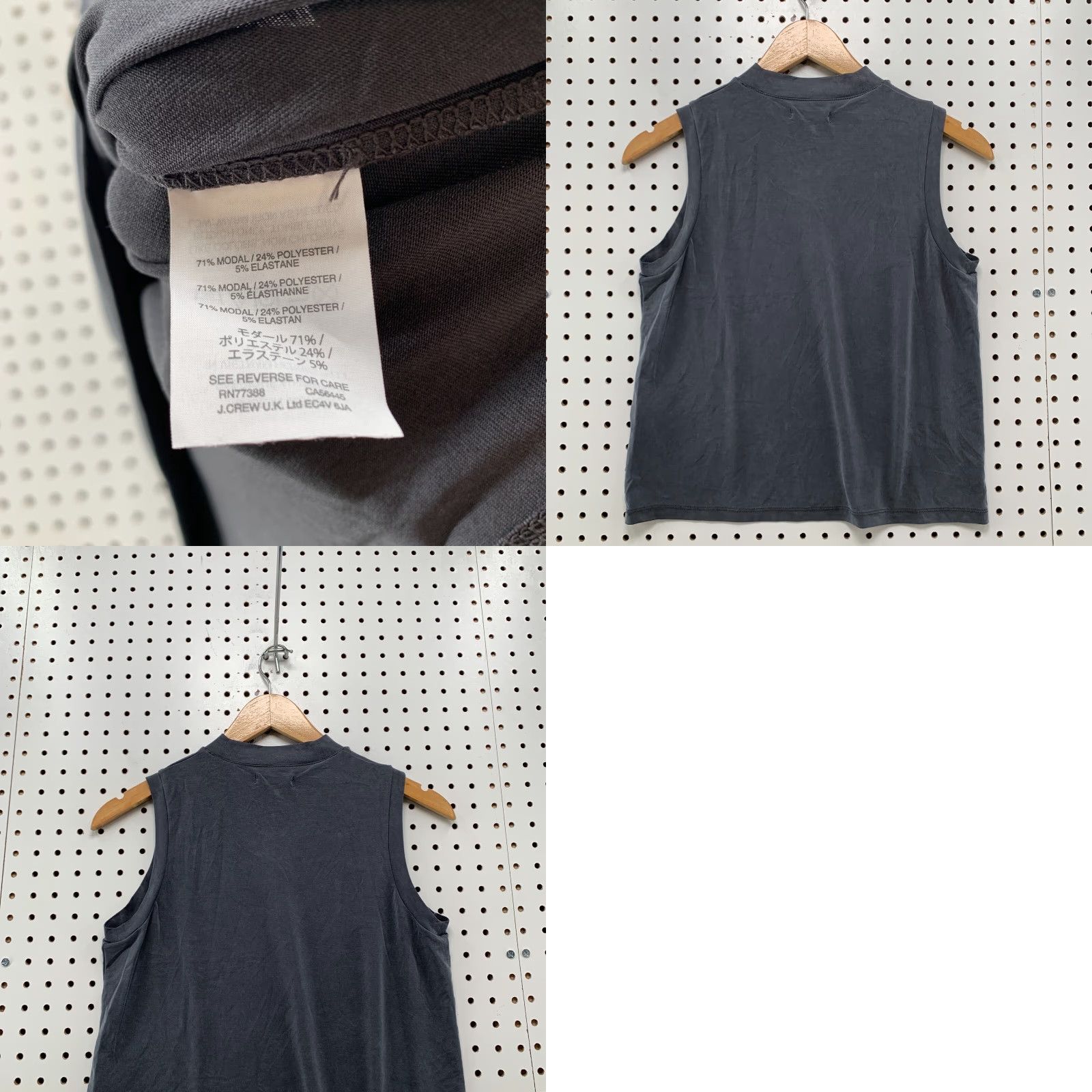 Madewell MADewell Mock Neck Tank Top Womens XS Gray Sleeveless Casual Business Tank Top XS Gray Women 16X20 Size XS / US 0-2 / IT 36-38 - 9 Thumbnail