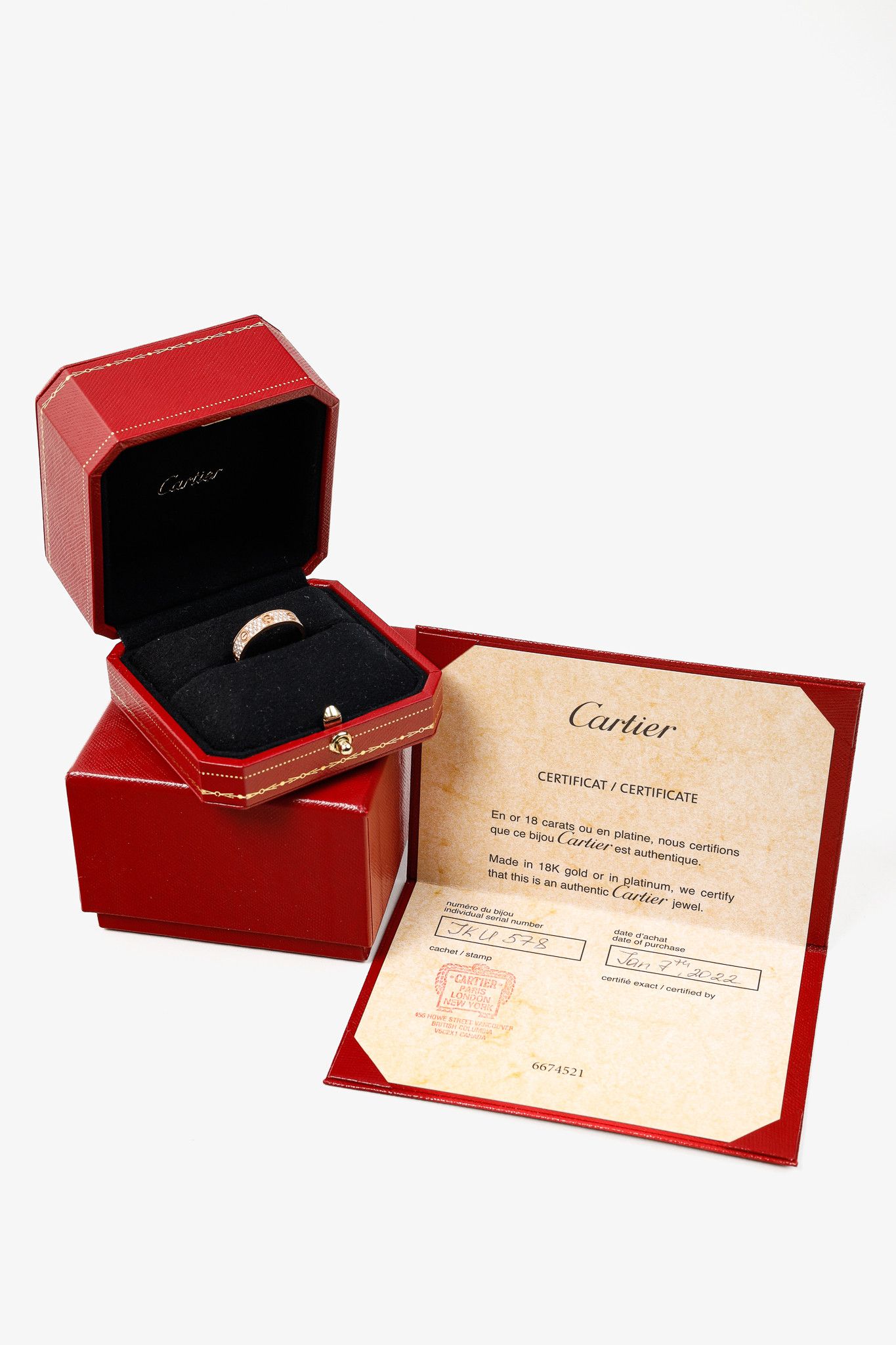 Cartier Cartier Love 18k Yellow Gold Diamond Paved Ring Size ONE SIZE - 4 Thumbnail