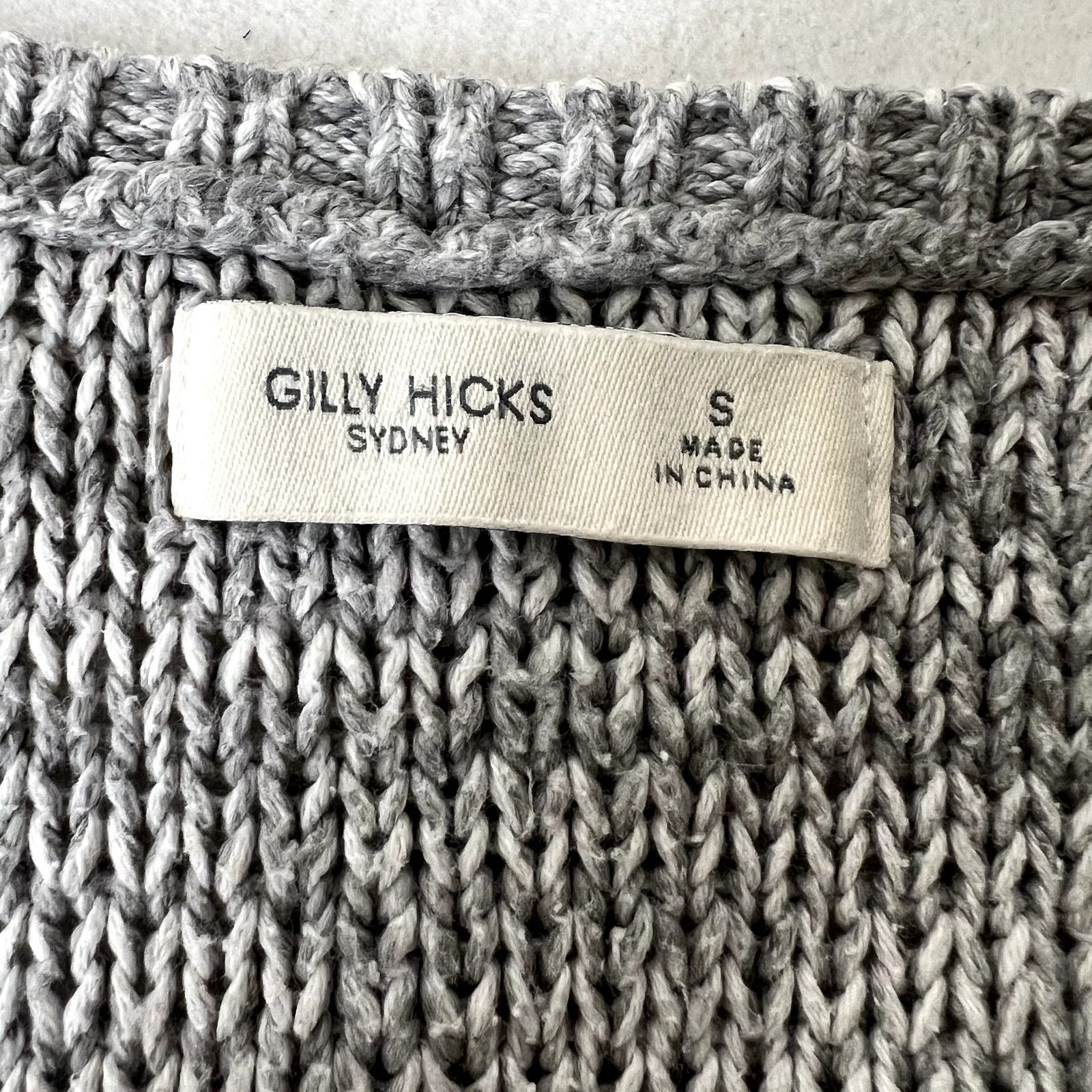 Other Gilly Hicks Gray Knit V Neck Sweater Size S / US 4 / IT 40 - 6 Thumbnail