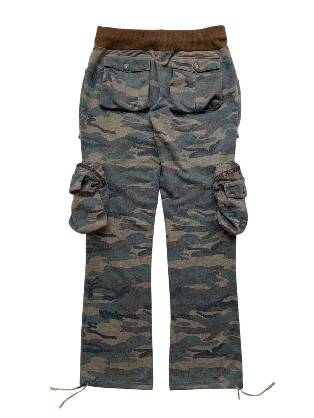 Japanese Brand 2000s Heaven Camo Cargo GOA Inspired Boot Cut Pant Size US 30 / EU 46 - 2 Thumbnail