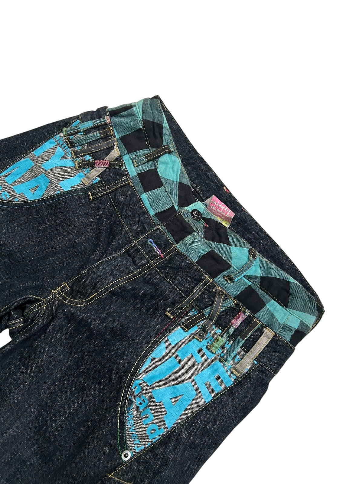 Kapital Japanese Punk Bondage Style Double Waist Rare Denim Jeans Size US 31 - 8 Thumbnail
