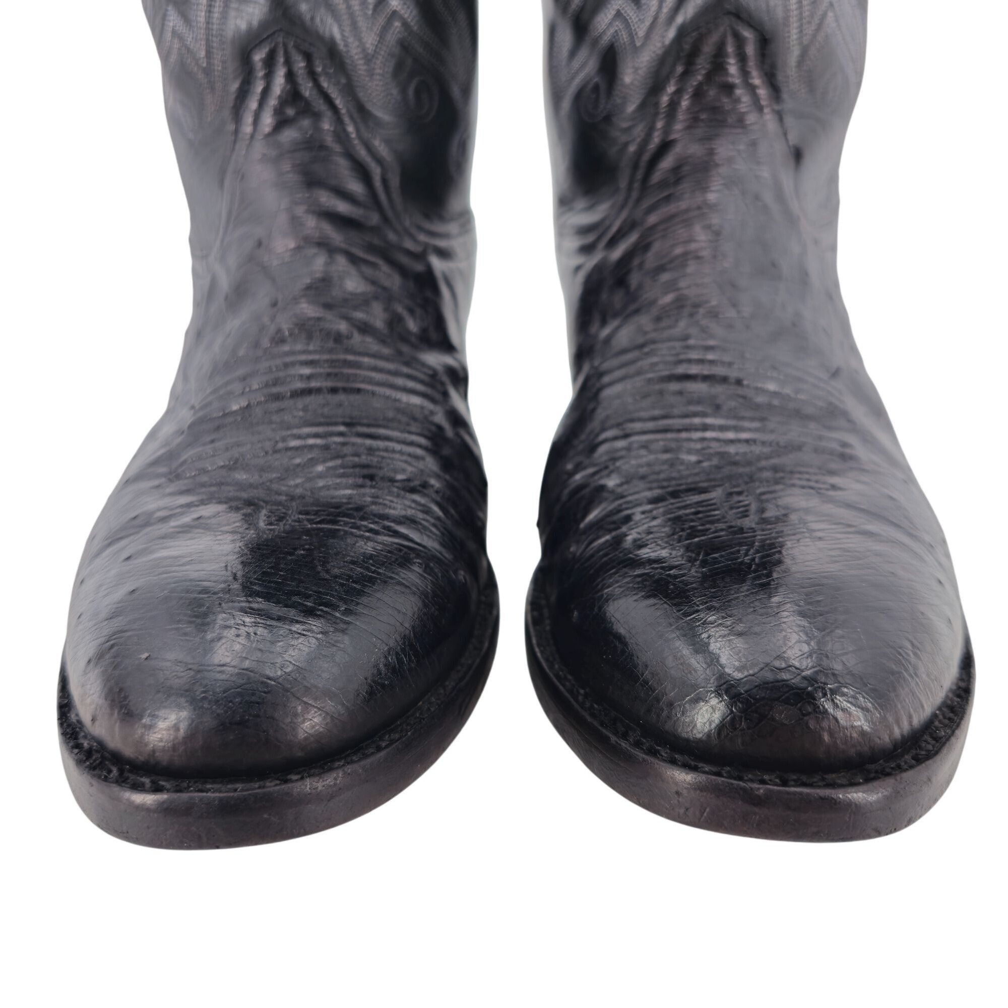 Other Luskey's Ryon's Mens size 9.5D Black Ostrich Exotic Leather Size US 9.5 / EU 42-43 - 7 Thumbnail