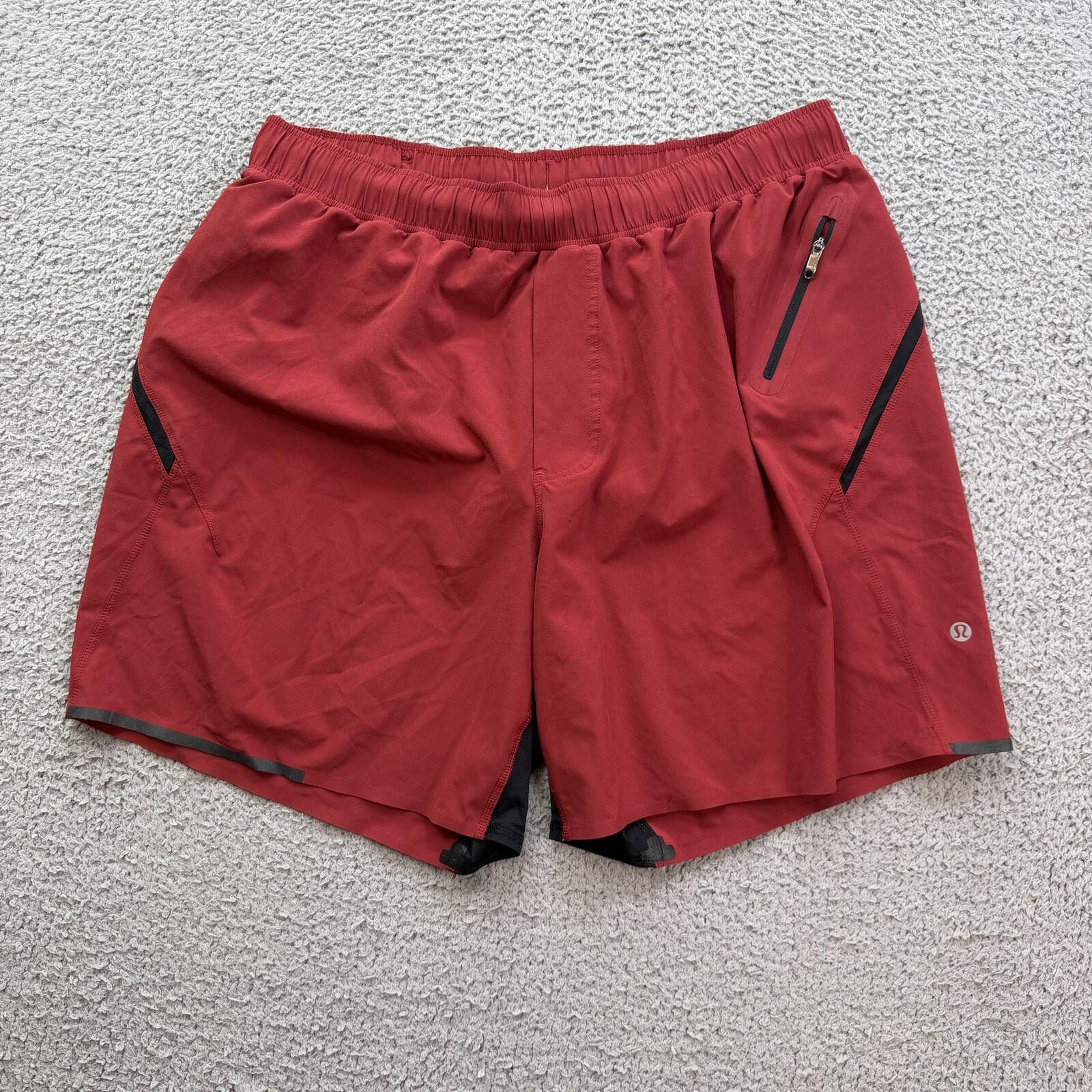 Lululemon Lululemon Men’s Red Lined Running Shorts XL Athletic Gym Size US 36 / EU 52 - 2 Thumbnail