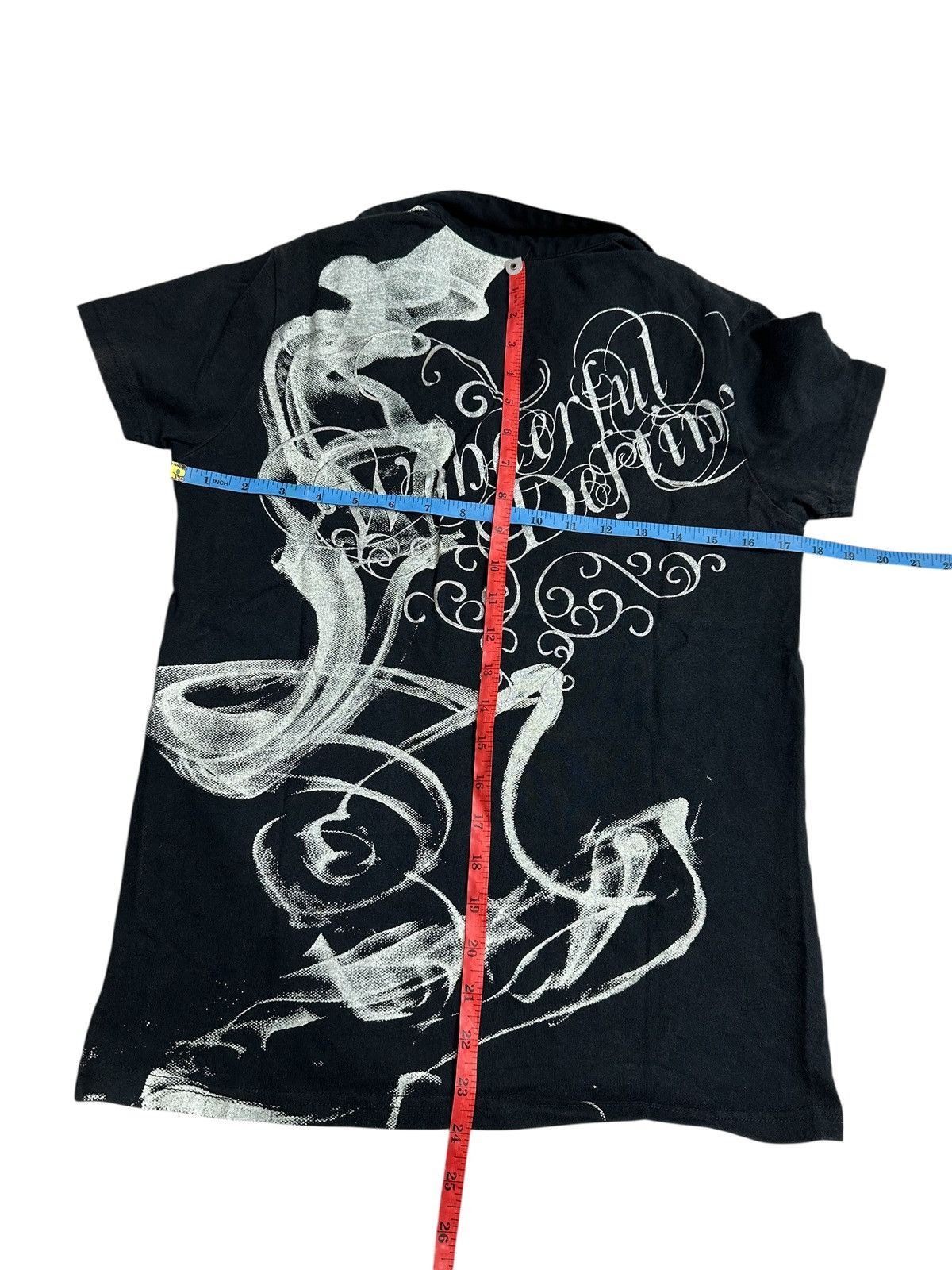 semanticdesign 2000s Y2K Semantic Design Shirt Rivet Collar POEM BLACK Size US S / EU 44-46 / 1 - 9 Thumbnail