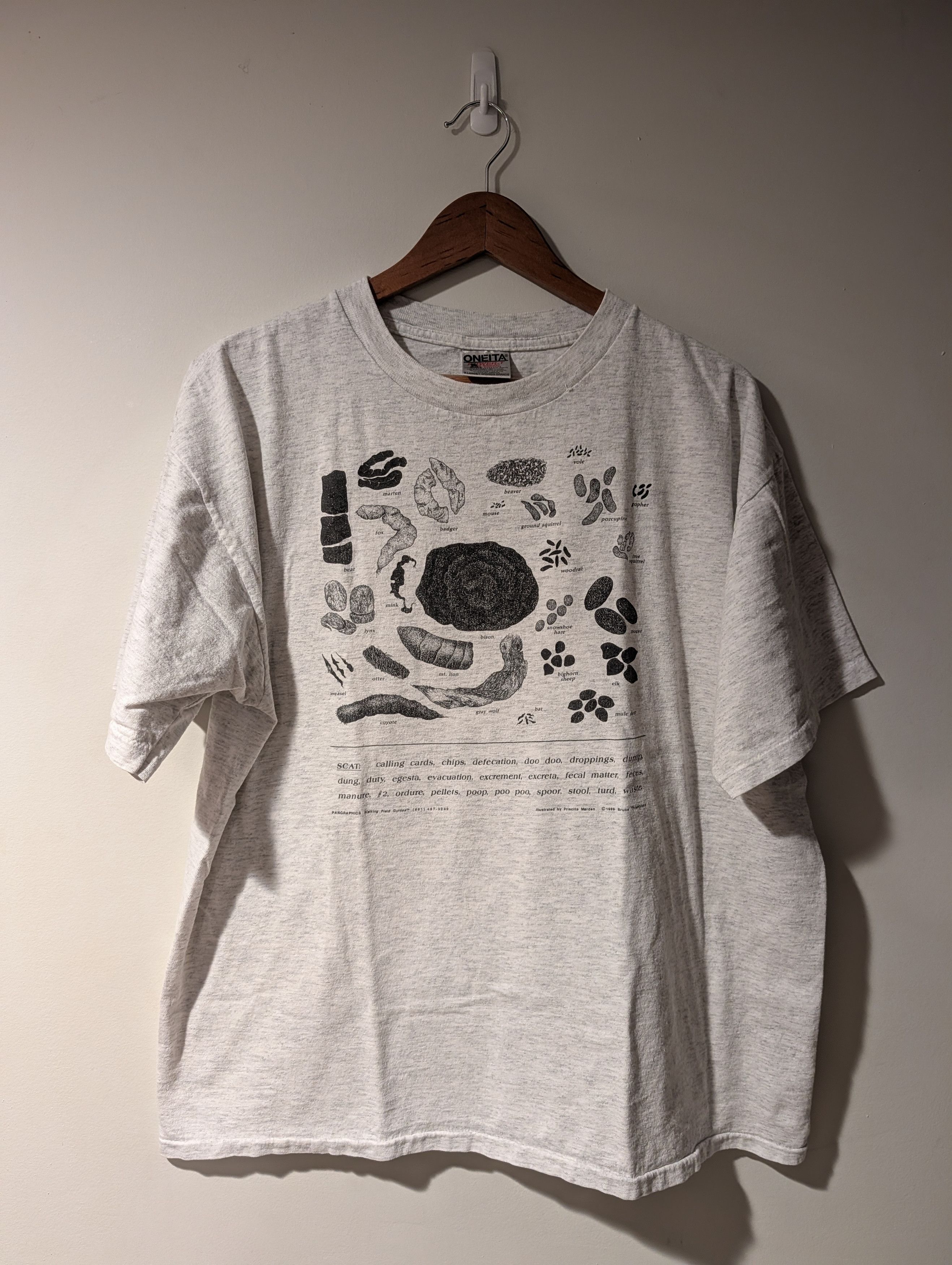 Arts & Science Vintage 1989 Animal Scat Poop Identification T-Shirt USA Size US XL / EU 56 / 4 - 1 Thumbnail
