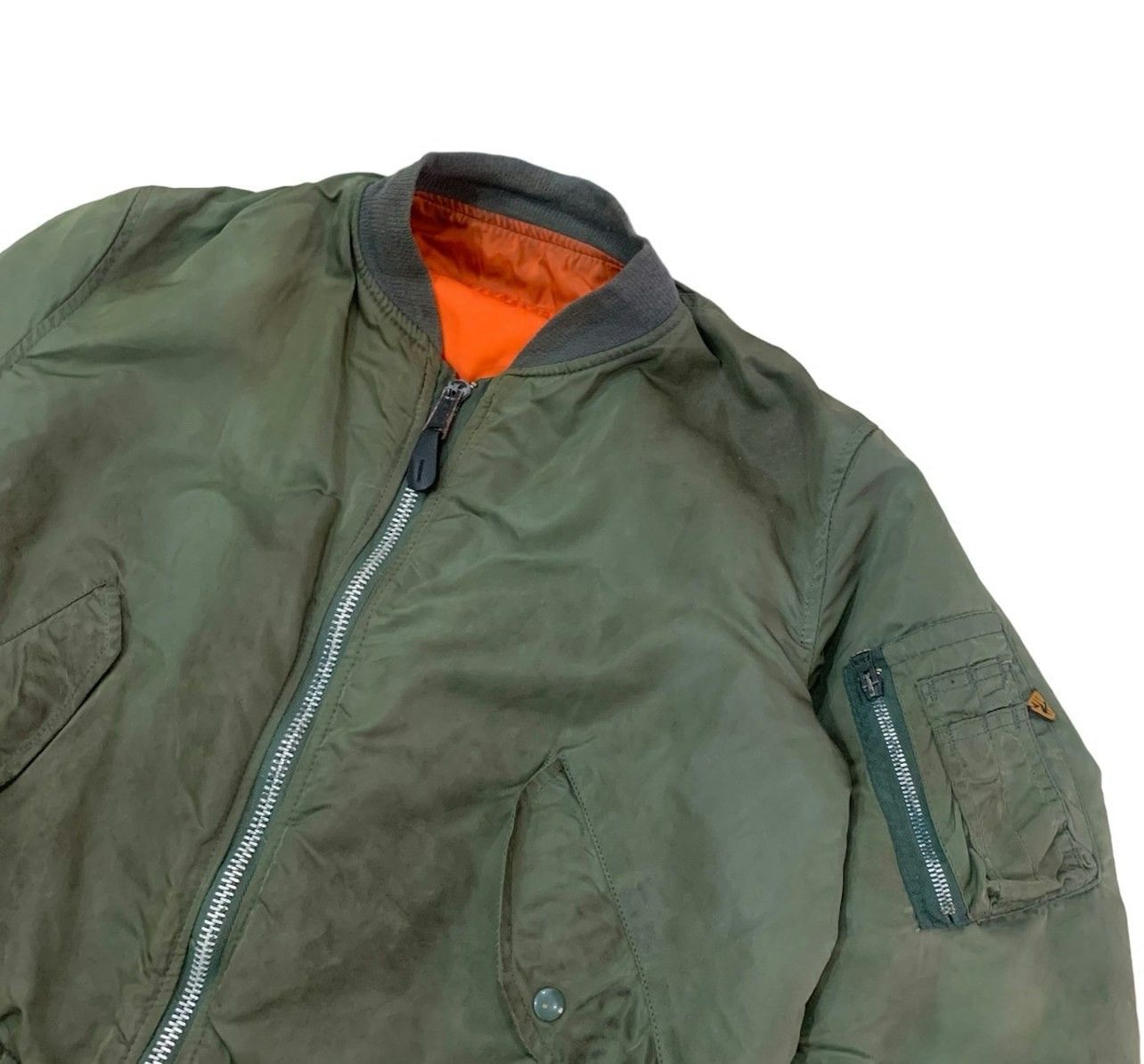 Alpha Industries Distressed Alpha Industries MA-1 Reversible Bomber Jacket Size US M / EU 48-50 / 2 - 6 Thumbnail