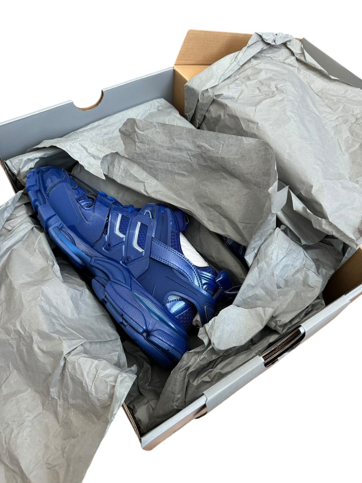Balenciaga Metallic Blue Track Runner Sneaker Size US 7 / EU 40 - 3 Thumbnail