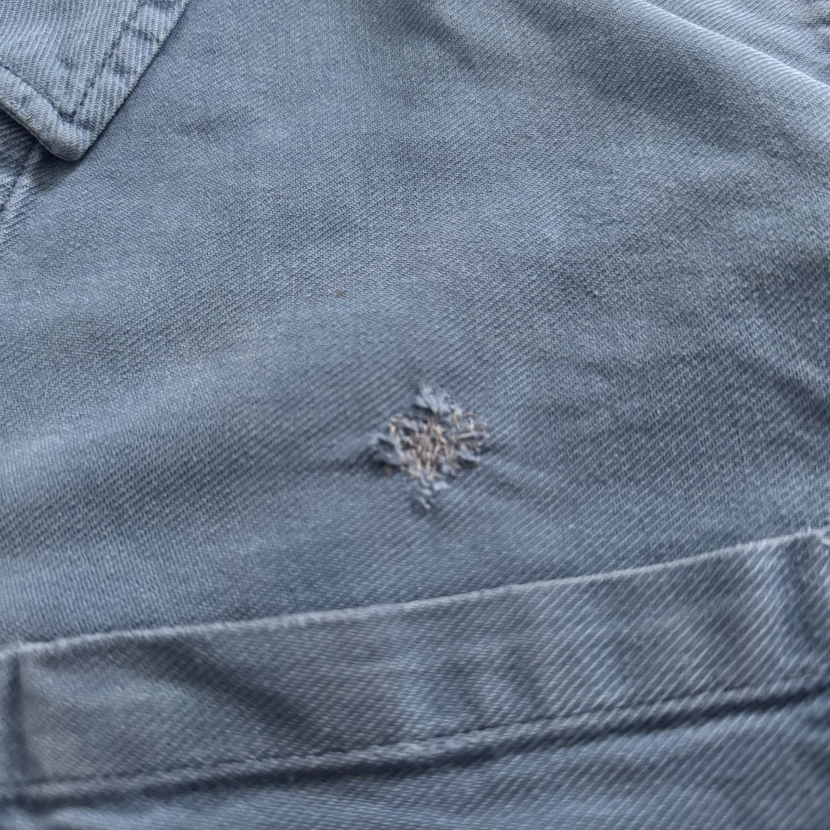 Le Laboureur 70-80s French Vintage Faded Cotton Works Very Worn Jacket Size US XL / EU 56 / 4 - 11 Thumbnail