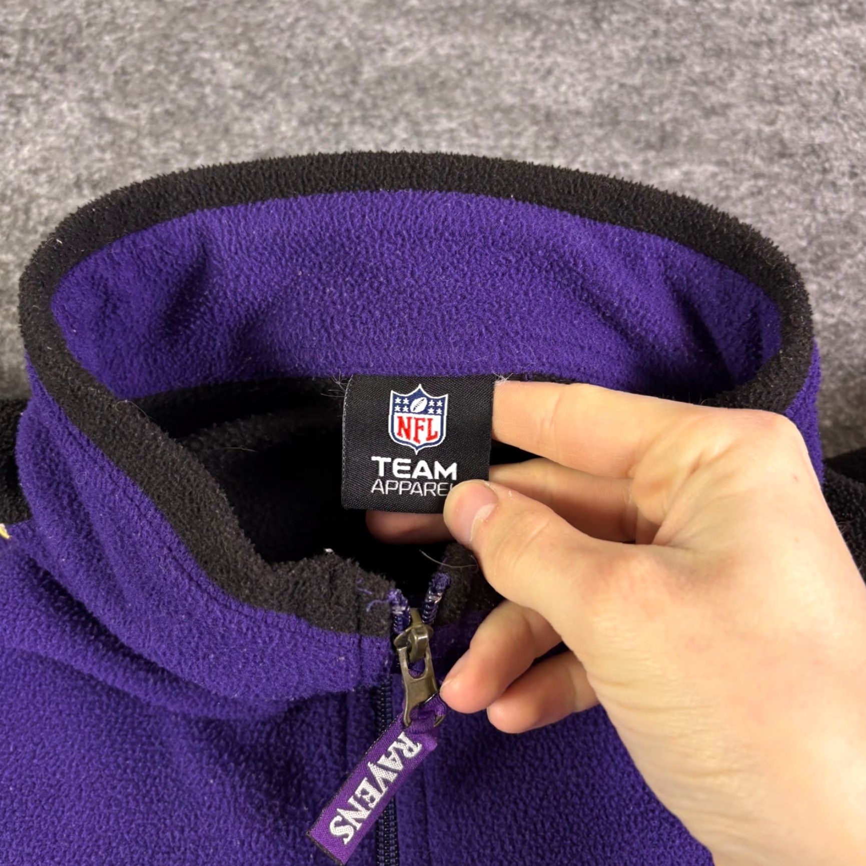NFL NFL Team Apparel Baltimore Ravens Fleece Quarter Zip Pullover Purple Black Mens XL Size US XL / EU 56 / 4 - 6 Thumbnail