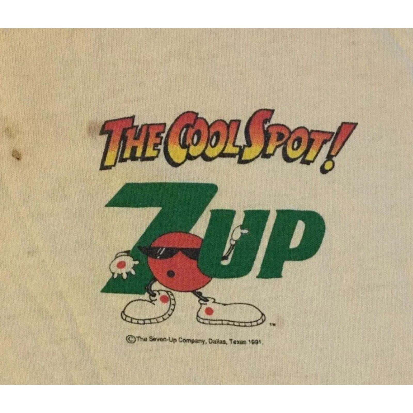 Thrasher VINTAGE 90s 7up Thrashed Faded Promo Shirt M White Crew Neck Short Sleeve Graphic Tee Men Distressed Coca Cola Surf Skate Grunge Funny 80s 90s USA Size US M / EU 48-50 / 2 - 4 Thumbnail