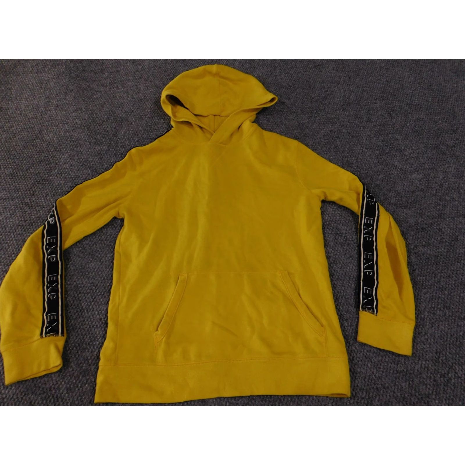 Express Express Hoodie Mens M Yellow Kangaroo Pocket Pullover EXP Tape Sweatshirt Size US M / EU 48-50 / 2 - 3 Thumbnail