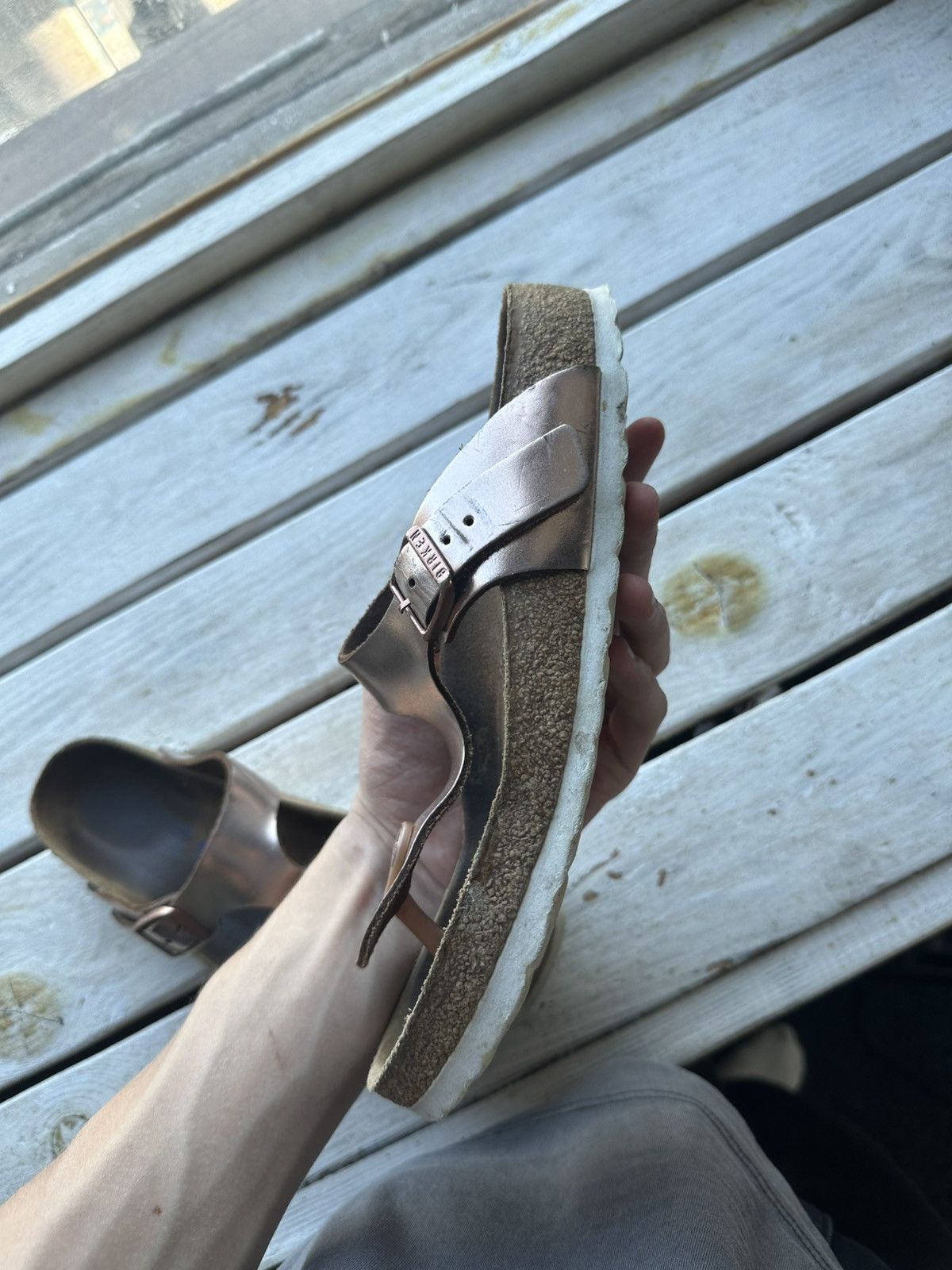 Birkenstock 🚨Vintage Birkenstock 38 pink Luxe Sandals rare slides Size US 8 / IT 38 - 9 Thumbnail