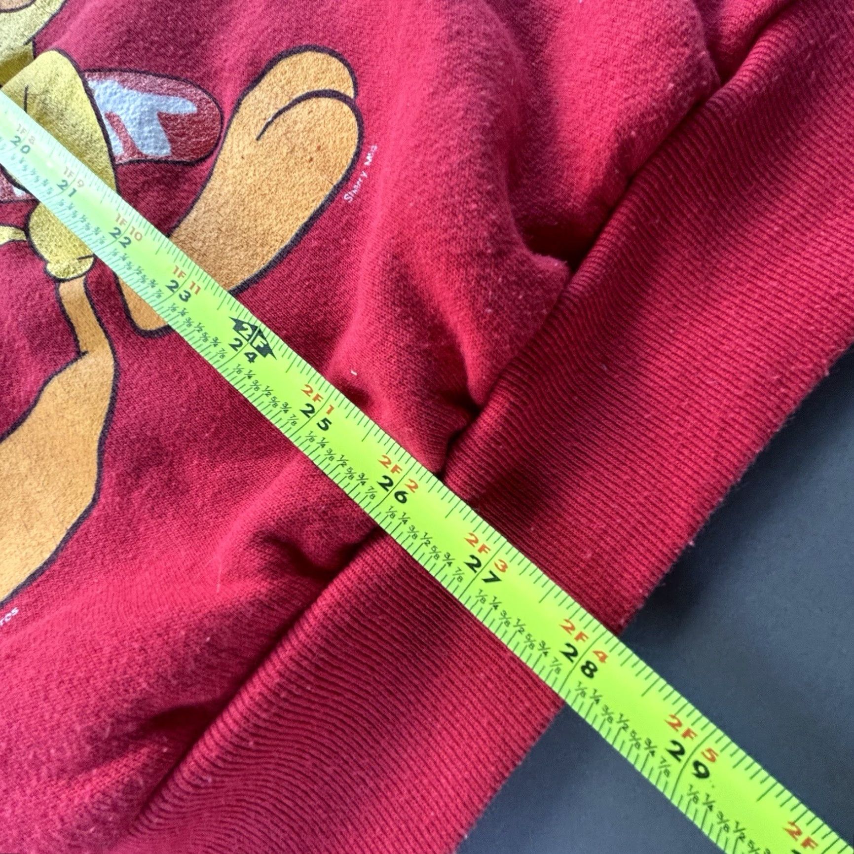 Tultex VTG Tultex Sweatshirt Shirt Adult XL Red Tweety Bird Looney Tunes Logo Pullover Crew Neck Long Sleeve Winter Fall Spring Women Mens Girls Boys Size XL / US 12-14 / IT 48-50 - 8 Thumbnail