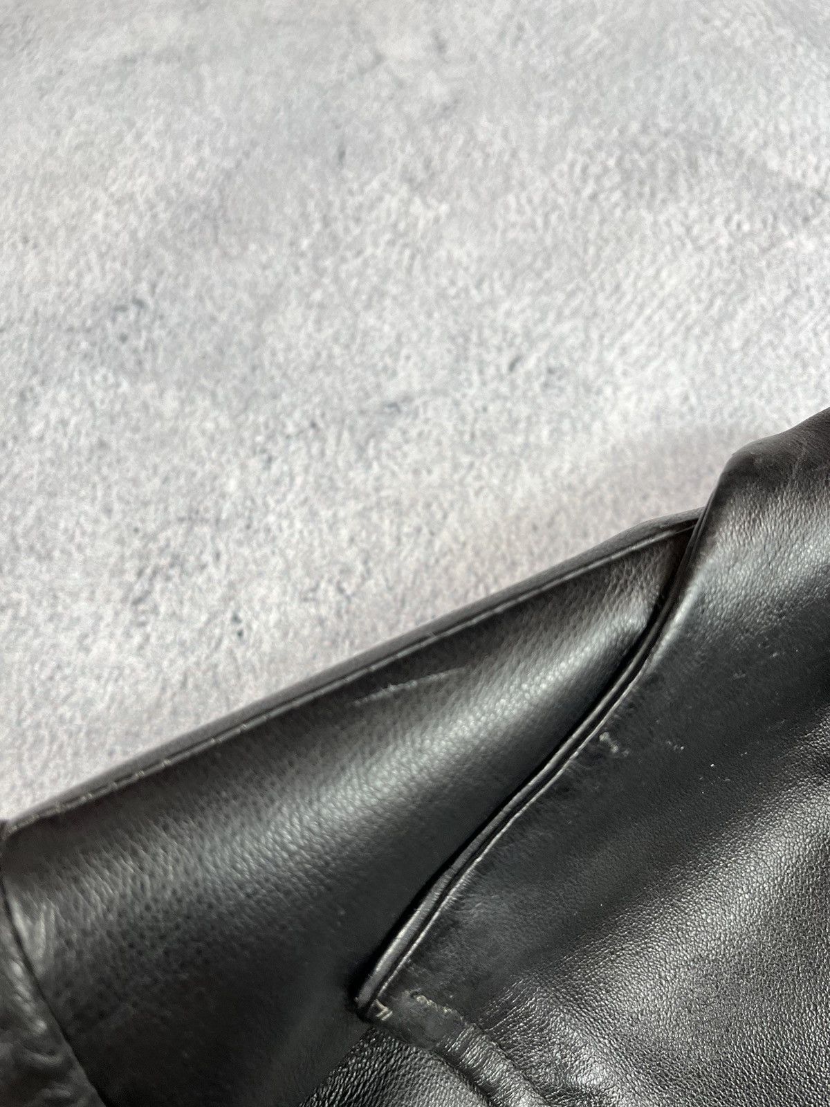 Leather × Vintage Vintage 90s Opium Elongated Leather blazer Jacket size L Size L / US 10 / IT 46 - 10 Thumbnail