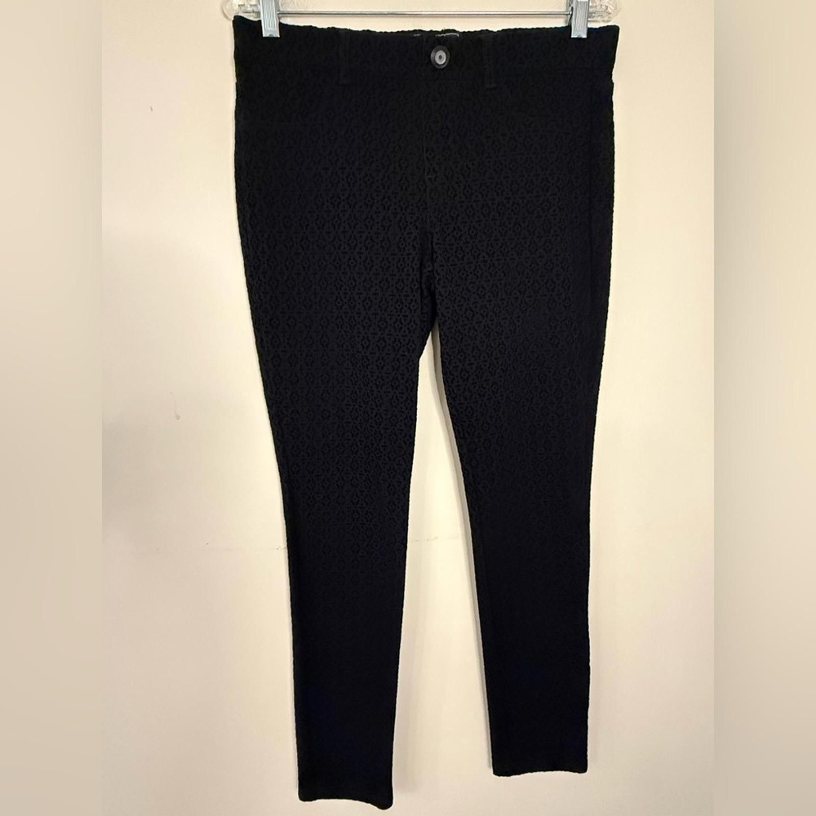 Other One Sone black textured jacquard ankle leggings SZ M Size 32" / US 10 / IT 46 - 1 Thumbnail