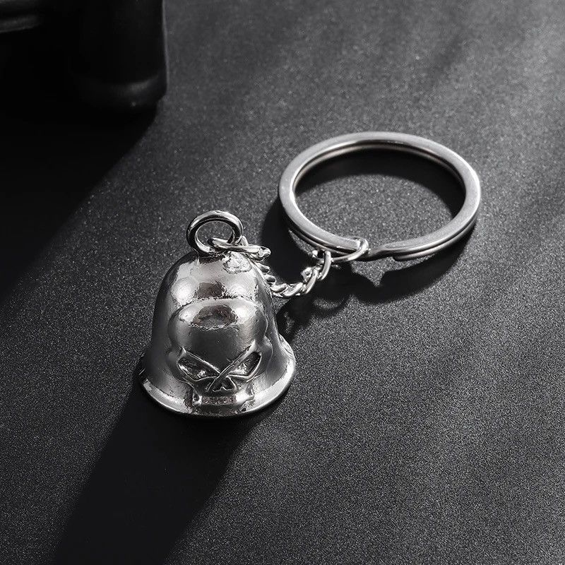 Vintage Retro Skull Head Bell Keychain Size ONE SIZE - 2 Thumbnail