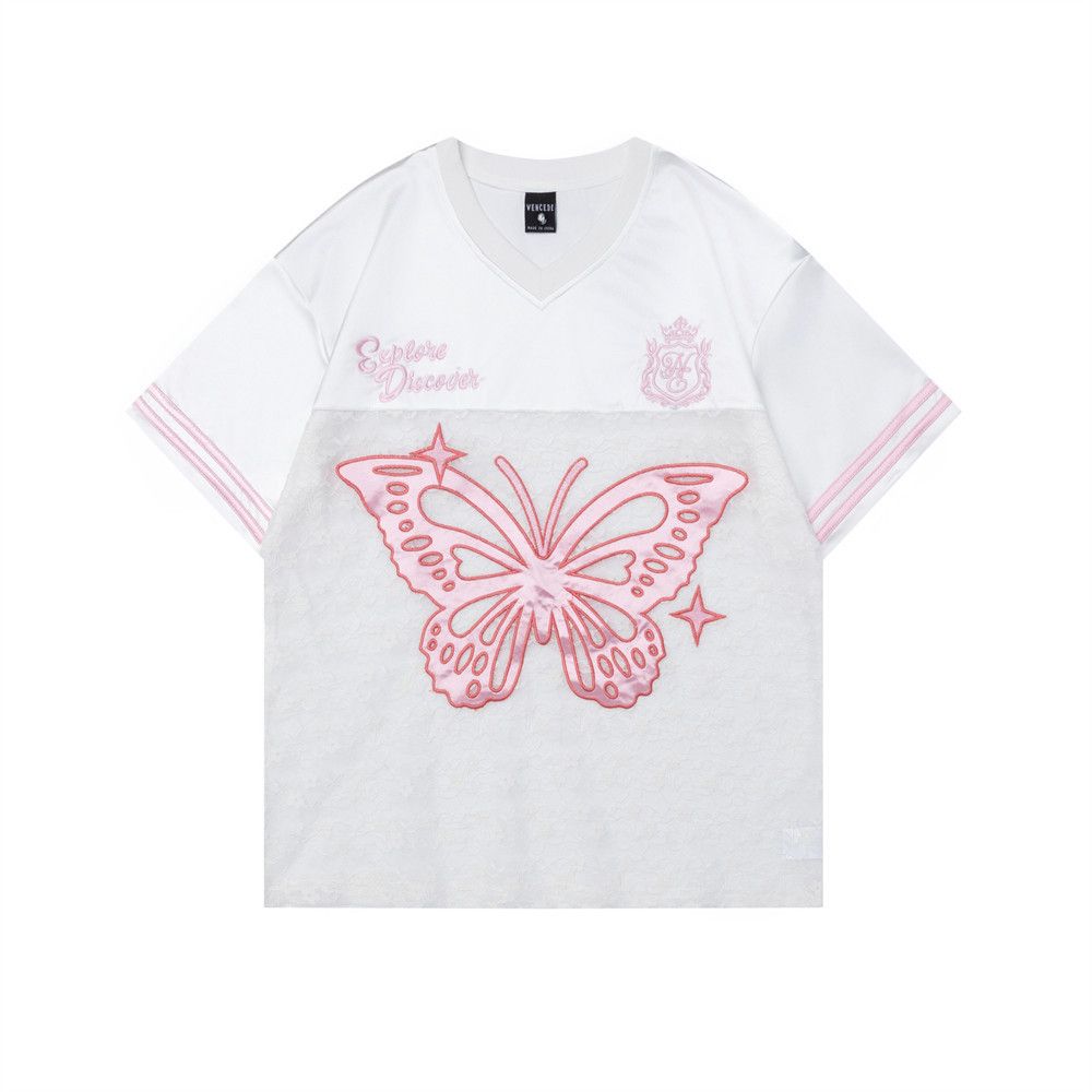 Japanese Brand × Vintage Butterfly embroidered lace short-sleeved T-shirt Size US M / EU 48-50 / 2 - 1 Thumbnail