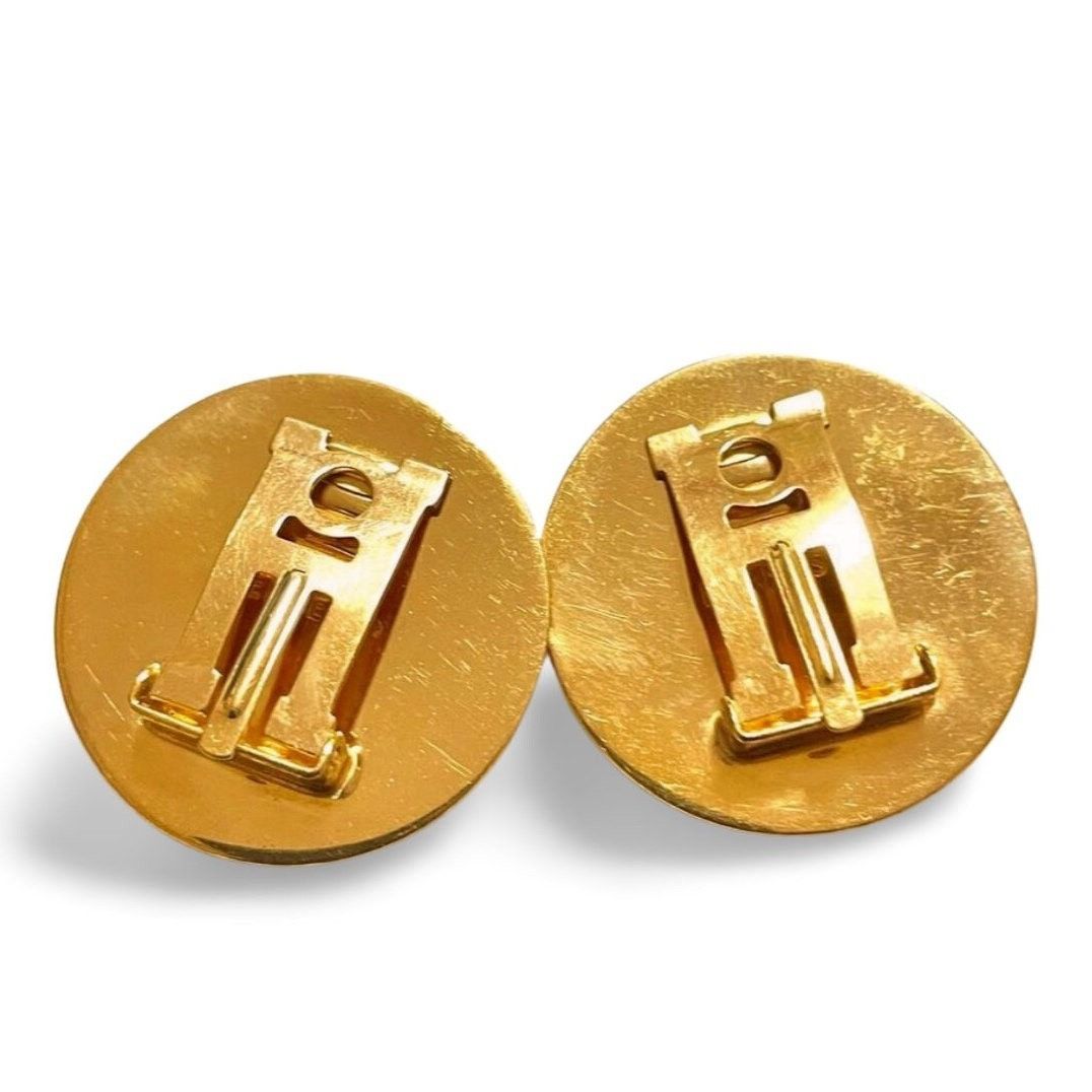 Hermes Vintage Hermes flower enamel yellow round earrings Size ONE SIZE - 6 Thumbnail
