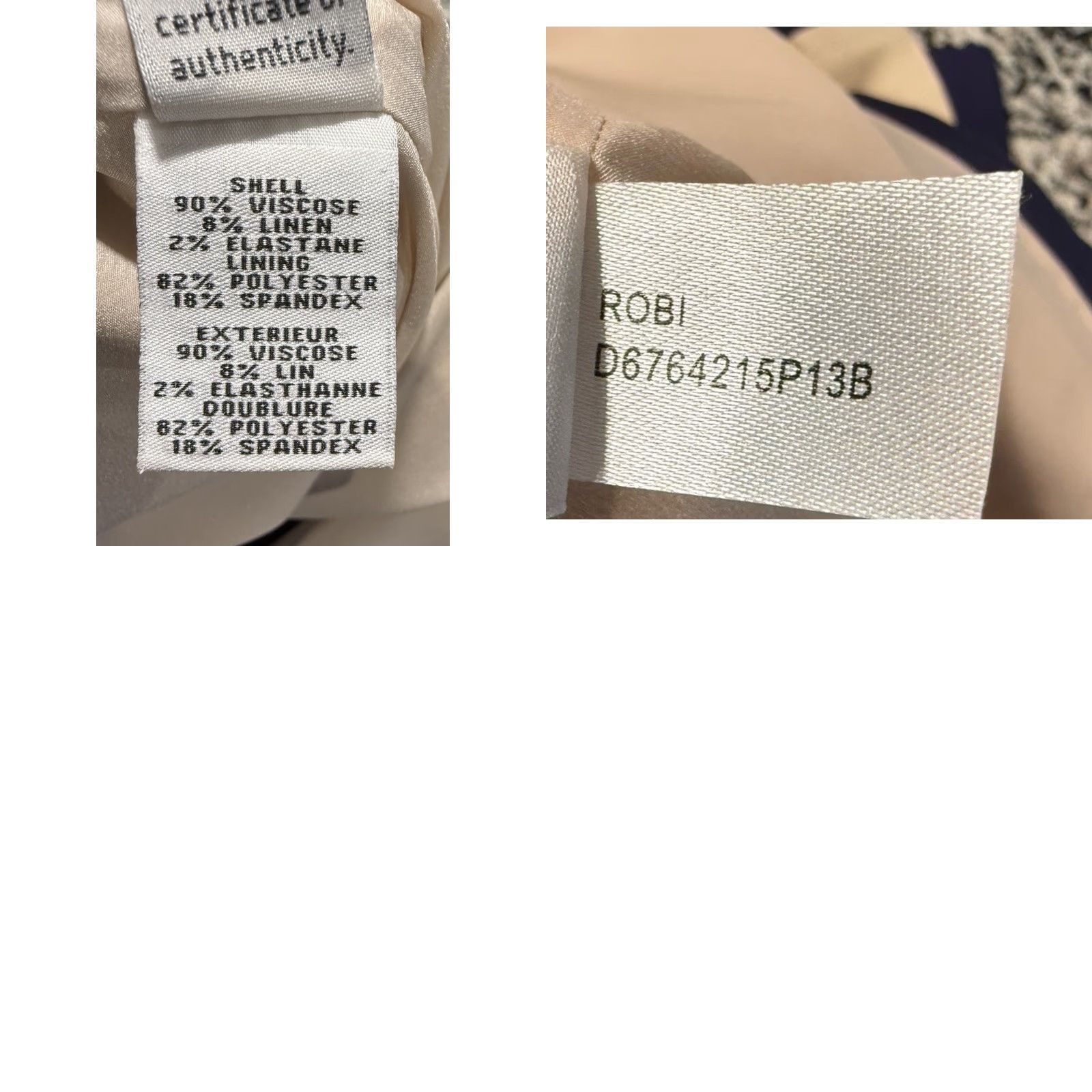 Diane von Furstenberg VINTAGE DVF Robi Cream & Navy Sleeveless Mini Dress SZ US 6 Women Pencil Dress Ivory Navy 6 Womens Size M / US 6-8 / IT 42-44 - 8 Thumbnail