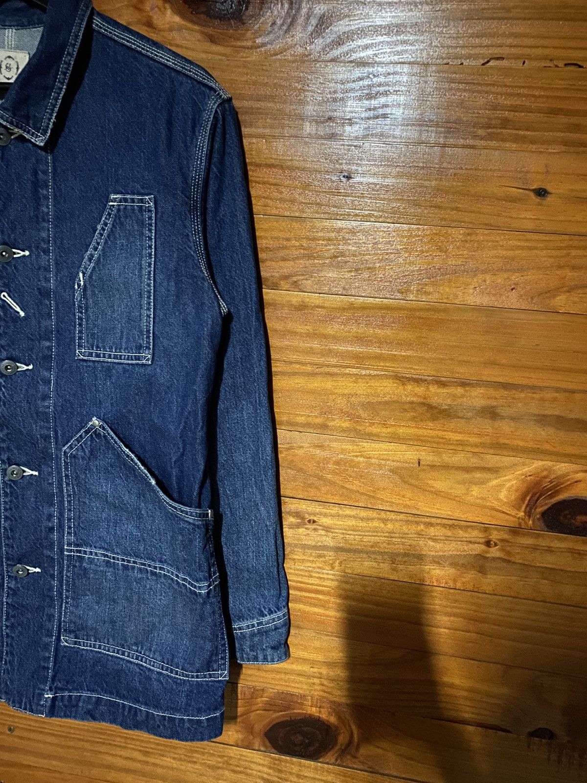 Japanese Brand Samansa Mos2 Jeans Indigo Denim Chore Jacket Workwear Style Size M / US 6-8 / IT 42-44 - 7 Thumbnail