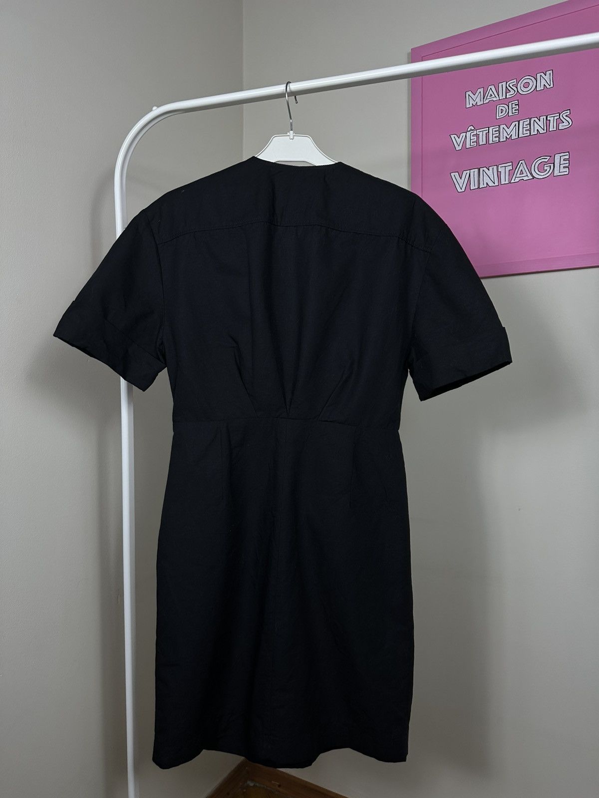 Sandro Sandro Paris Clara Lace-Up Mini Dress V-Neck Pleated Size S / US 4 / IT 40 - 17 Thumbnail