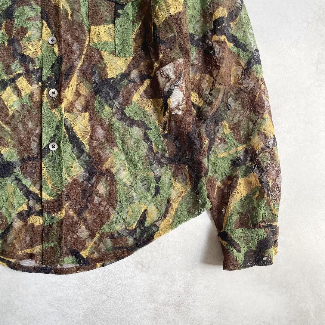 Junya Watanabe AD2003 Archive Mesh Camouflage Shirt Size US S / EU 44-46 / 1 - 5 Thumbnail