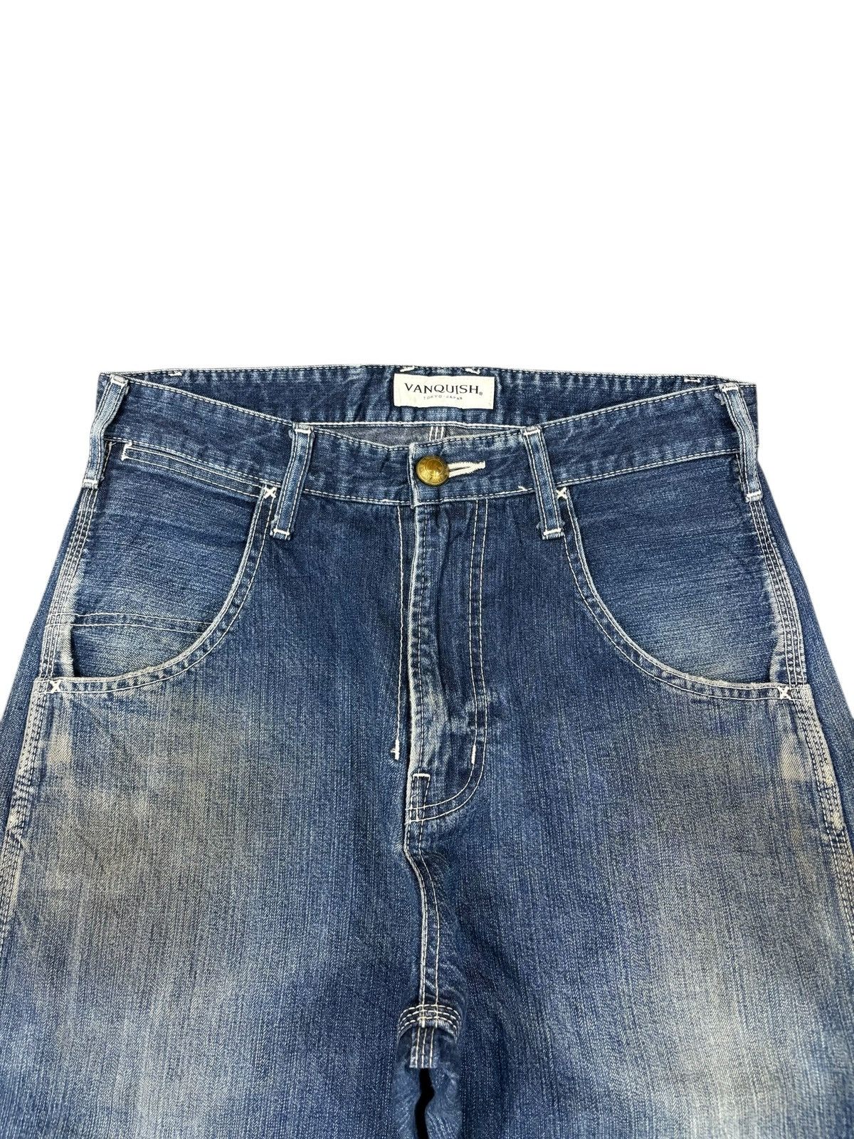 Vanquish Vintage Japanese Vanquish Mud Wash Distress Carpenter Jeans Size US 31 - 4 Thumbnail