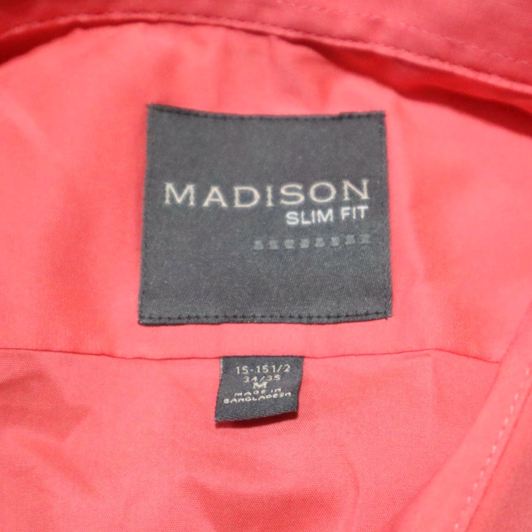 Roundtree & Yorke MADISON Shirt Dress Shirt Slim Fit Men's Size 15.5 Peach Button-Down Long Sleeve 15.5 Men’s Standard Regular Label Rountree & Yorke Gold Size US M / EU 48-50 / 2 - 3 Thumbnail