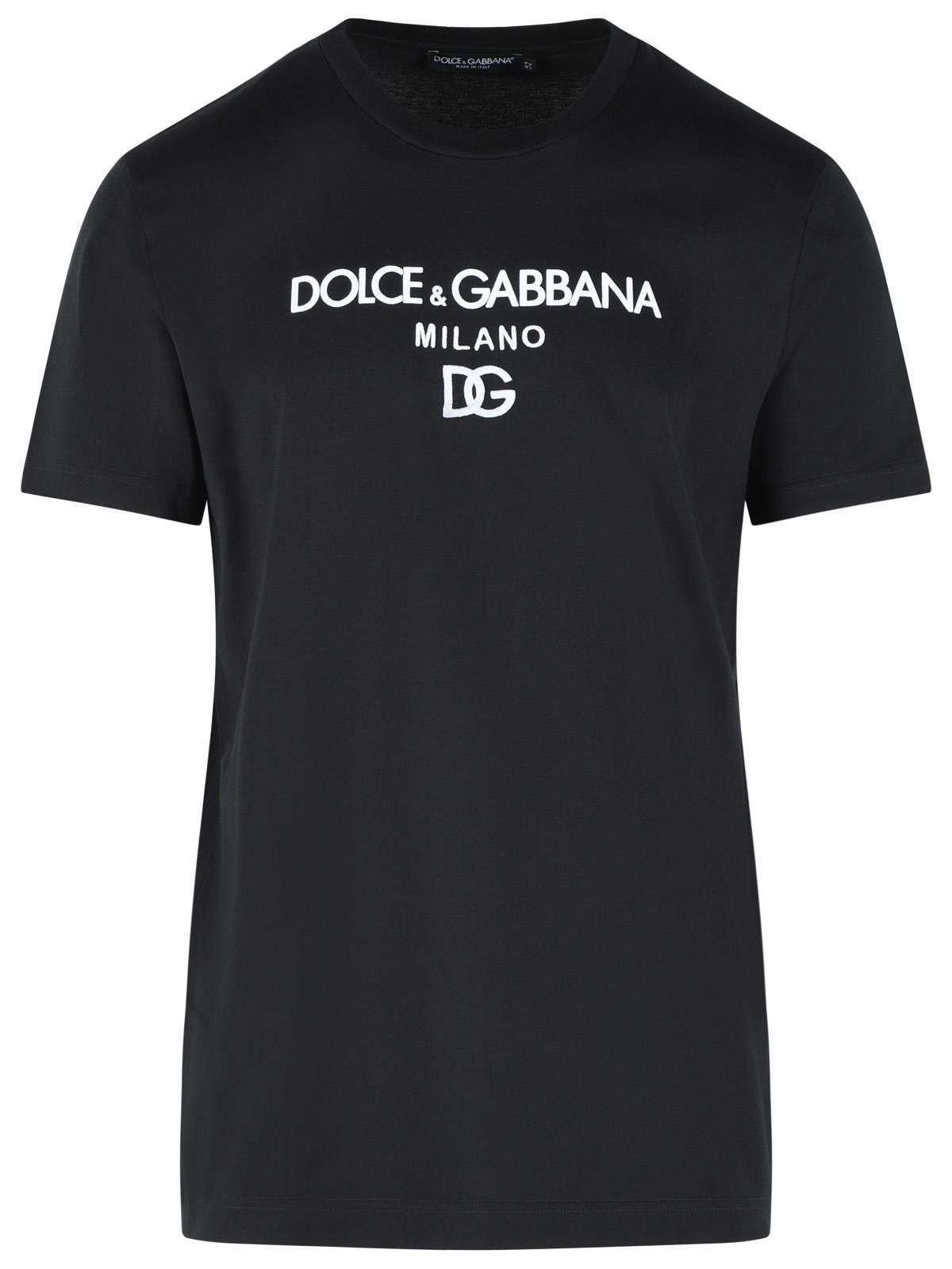 Dolce & Gabbana DOLCE & GABBANA Black Cotton T-Shirt Size US XL / EU 56 / 4 - 1 Thumbnail