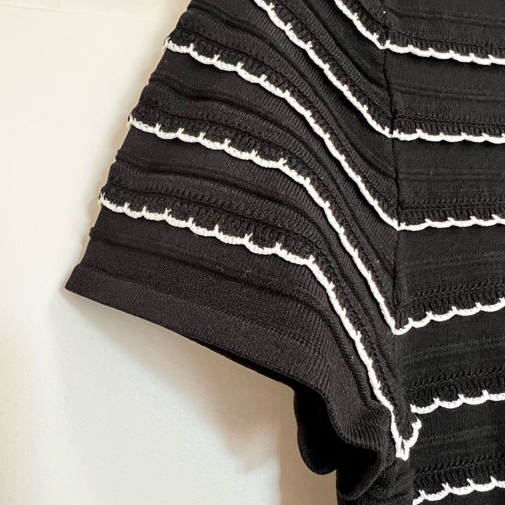 Michael Kors Michael Kors Scalloped-Stripe Sweater Dress Size L / US 10 / IT 46 - 9 Thumbnail