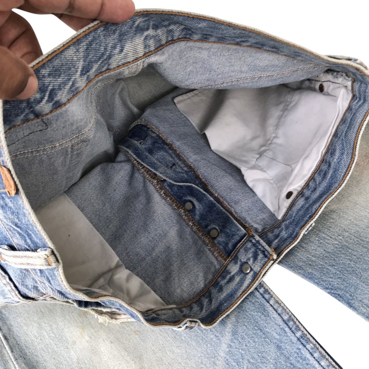 Levi's Levi’s Strauss Lot. 501 Vintage 90s USA Distressed Denim Size US 35 - 18 Thumbnail