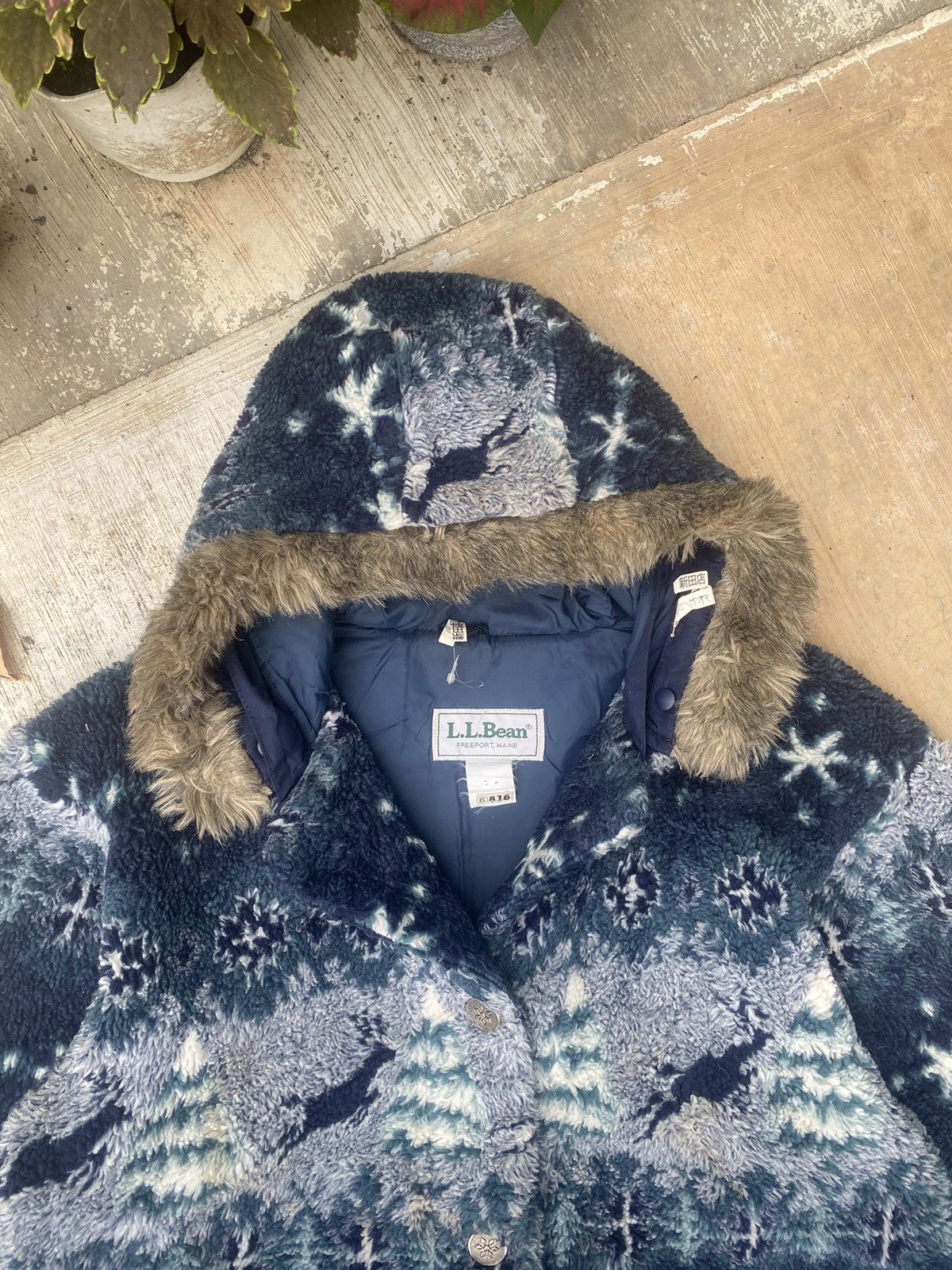 L.L. Bean × Vintage AW Vintage L.L Bean Freeport. Maine Printed Fleece Size US L / EU 52-54 / 3 - 4 Thumbnail
