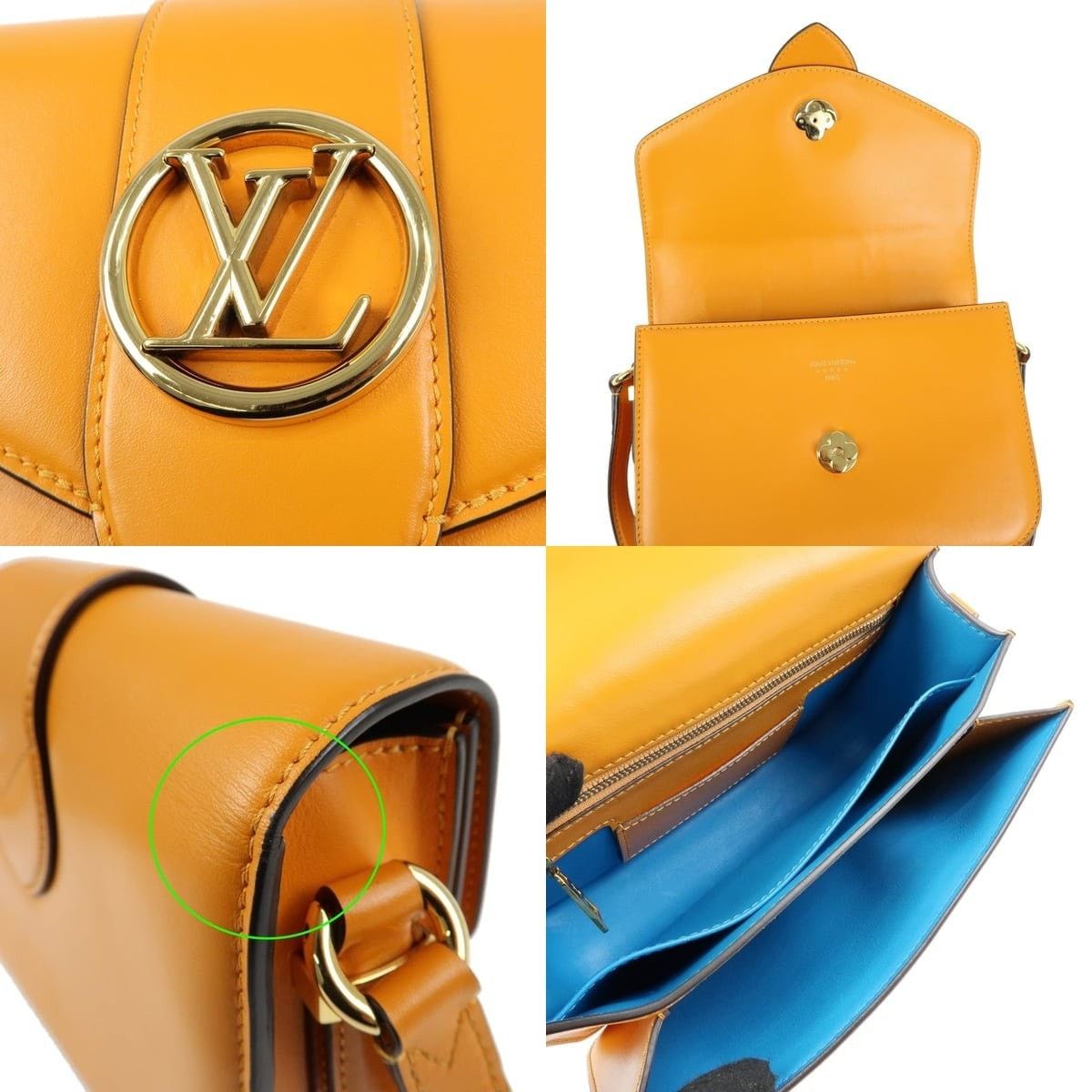 Louis Vuitton Louis Vuitton Pont Neuf Shoulder Bag Calfskin Orange Size ONE SIZE - 4 Thumbnail