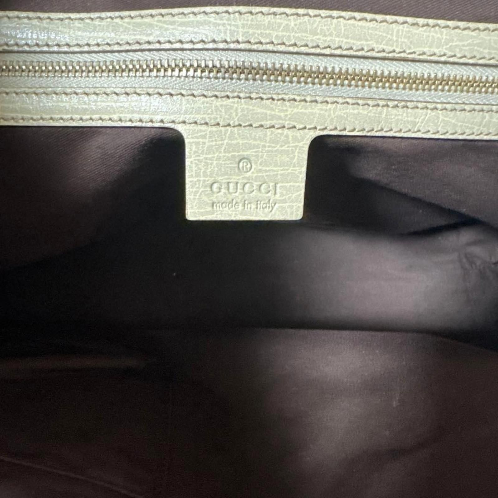 Gucci Gucci - Canvas Tote Bag Yellow White Stripes Size ONE SIZE - 5 Thumbnail