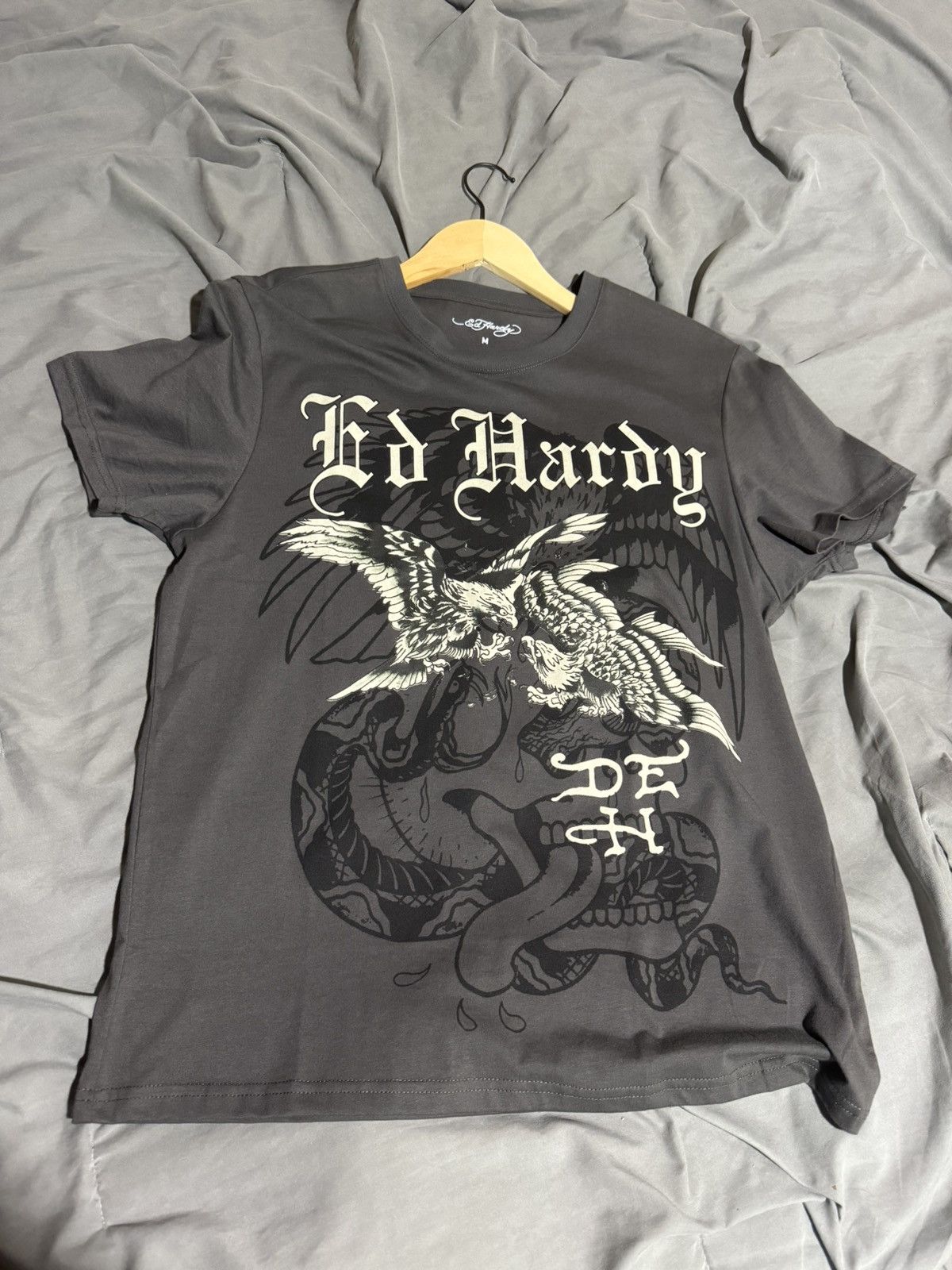 Ed Hardy Ed Hardy T-shirt Eagle Battle Grey Size US M / EU 48-50 / 2 - 1 Thumbnail