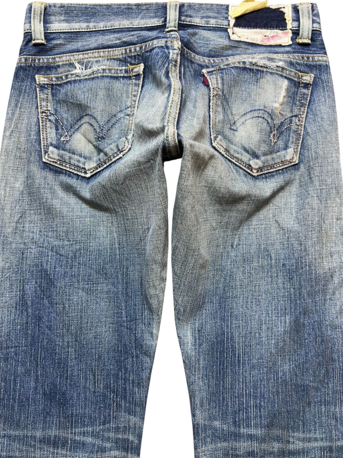 Edwin Vintage Edwin 503 Flare Bootcut Faded Distressed Denim Size US 29 - 5 Thumbnail