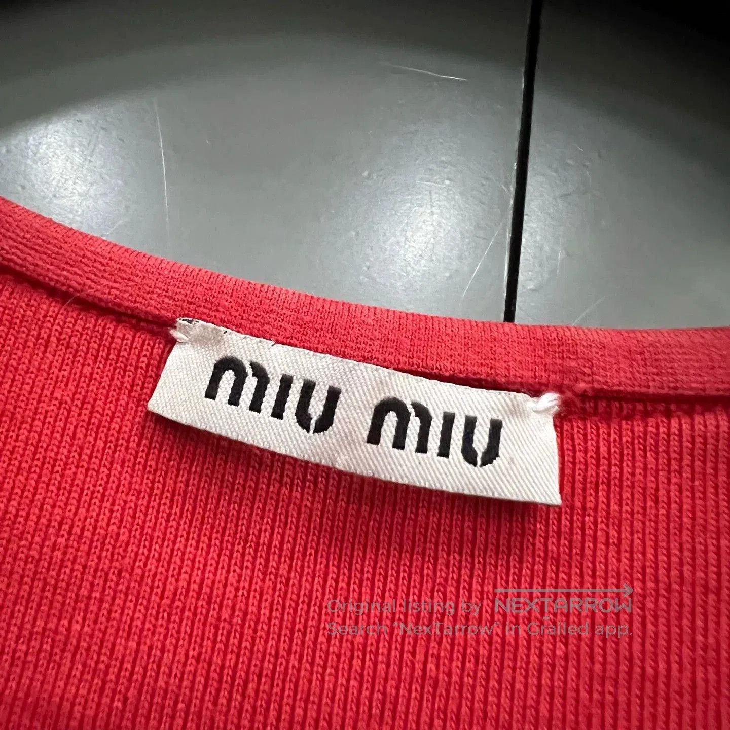 Miu Miu Miu Miu Red Ruffle Striped Sleeveless Dress. Size S / US 4 / IT 40 - 2 Thumbnail