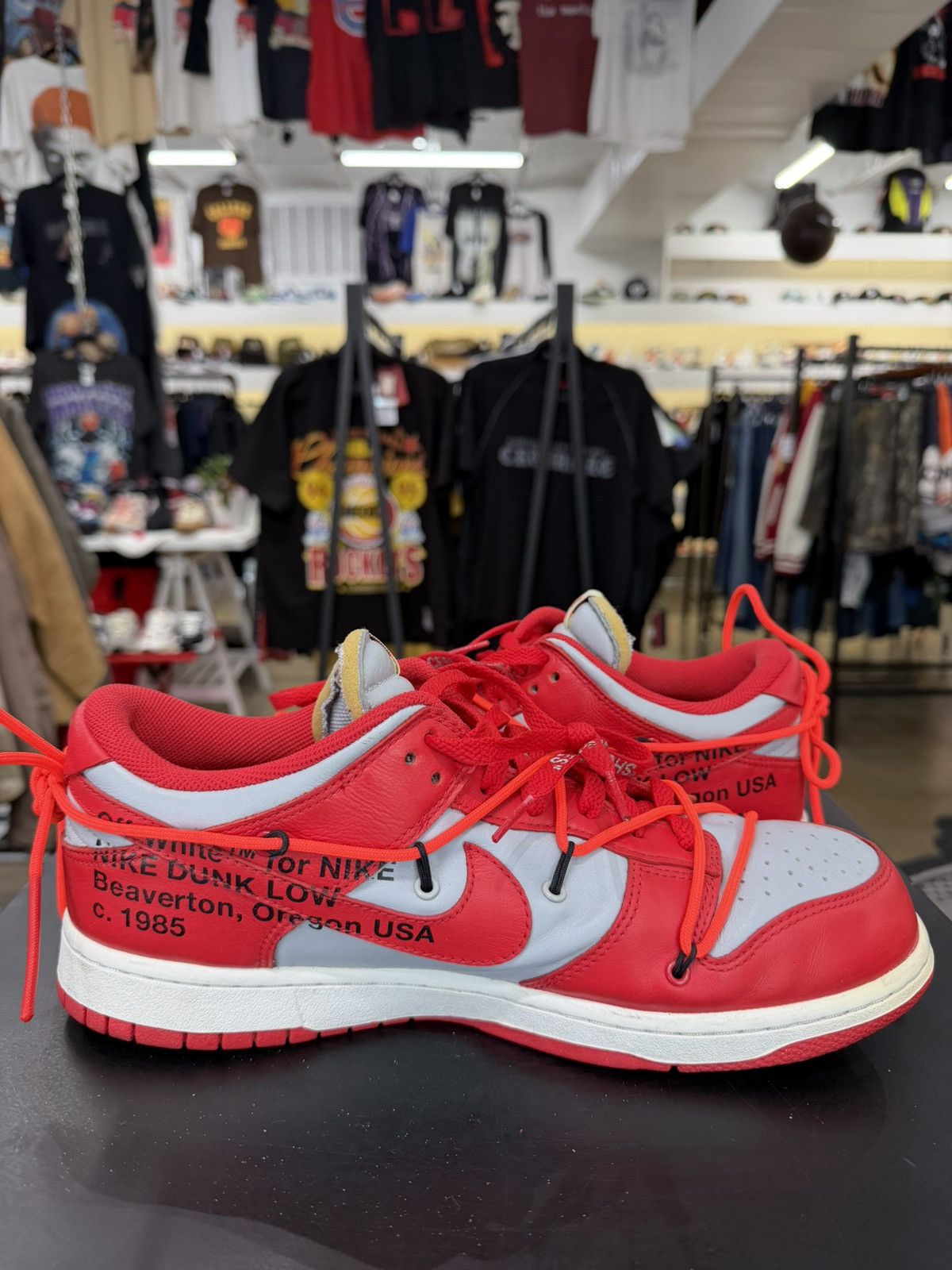 Nike × Off-White Nike Dunk Low Off-White University Red Size 11 (2019) Size US 11 / EU 44 - 3 Thumbnail