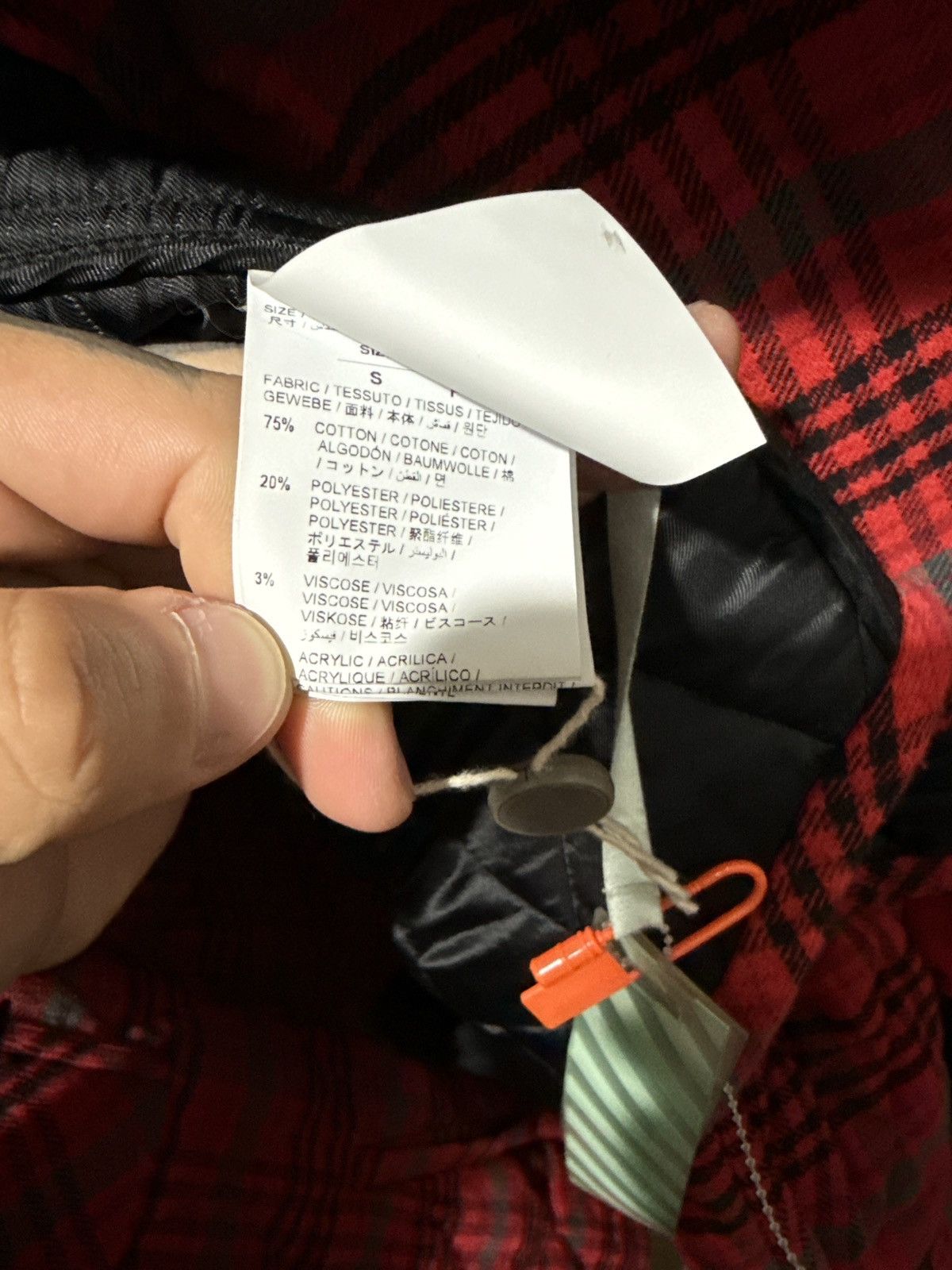 Off-White Off-white Insulated flannel jacket with hood Size US S / EU 44-46 / 1 - 10 Thumbnail