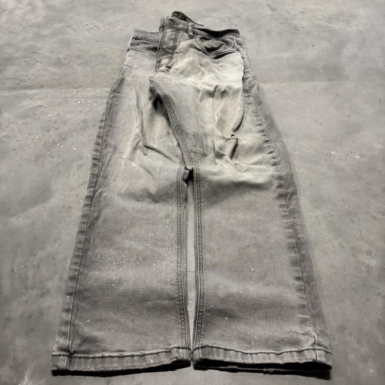 Japanese Brand × Vintage Crazy Vintage Y2K/2000s Grunge Faded Grey Mall Goth Denim Jeans! Size US 31 - 3 Thumbnail