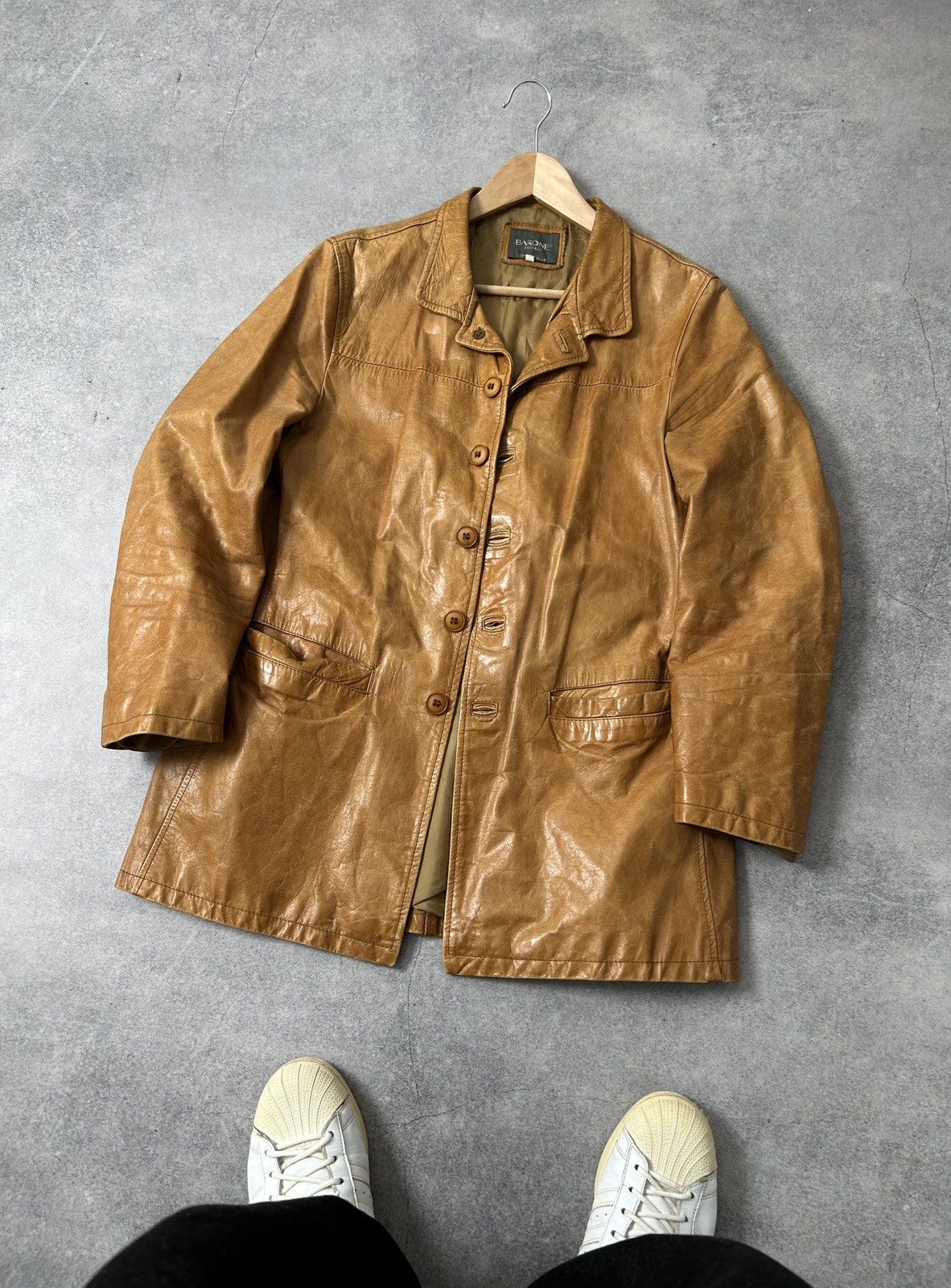 Vera Pelle Vintage Barone Firenze genuine leather jacket mens Size US M / EU 48-50 / 2 - 1 Thumbnail