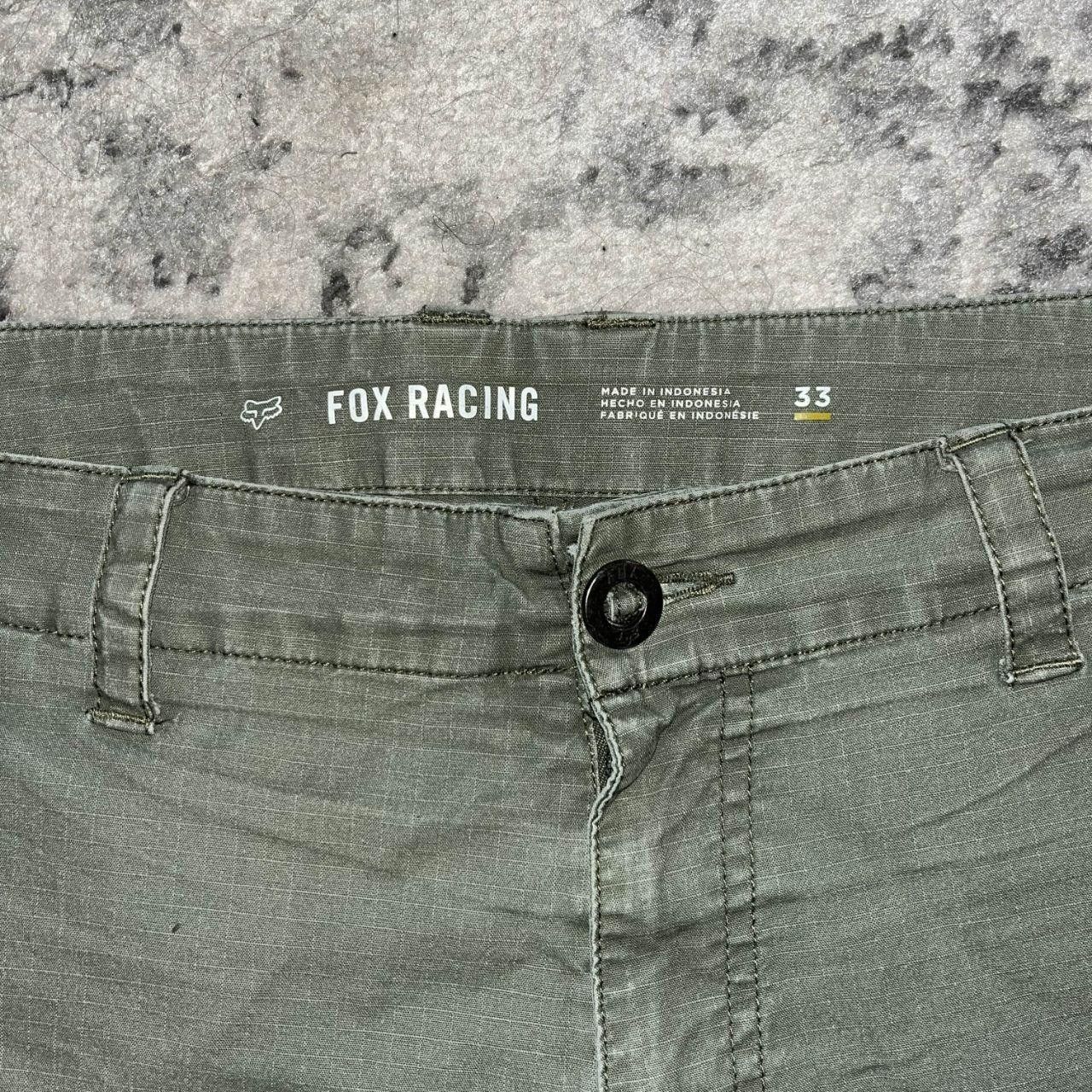 Fox Racing 2000’s Army Green Fox Racing Cargo Shorts Size US 33 - 4 Thumbnail